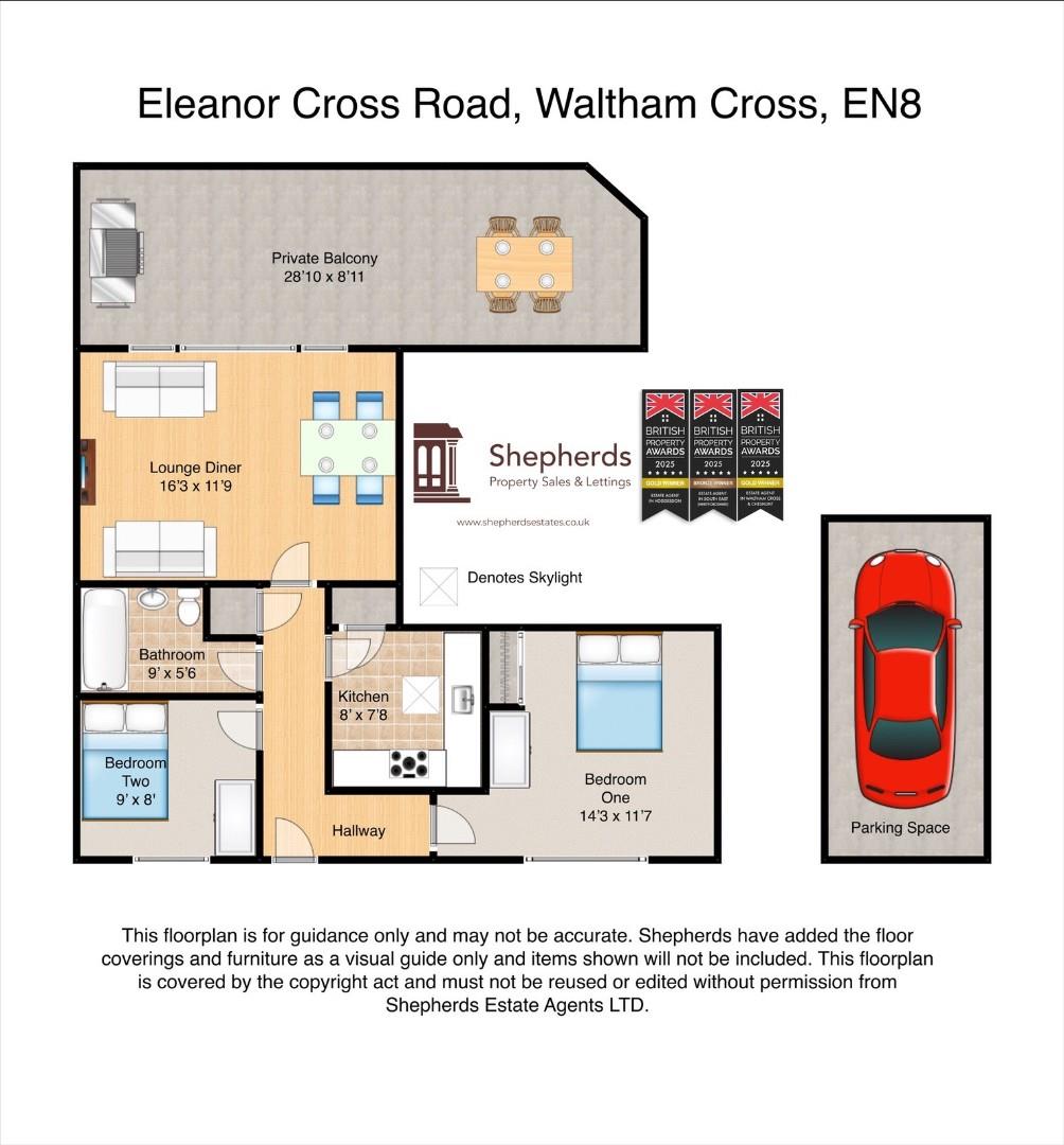 41 Eleanor House, 33-35 Eleanor Cross Road, Waltham Cross floorplan