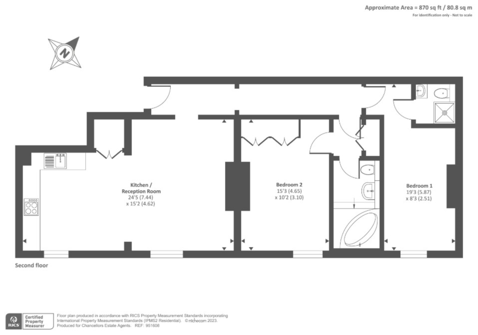 Flat D, 17, Abbey Road, London floorplan