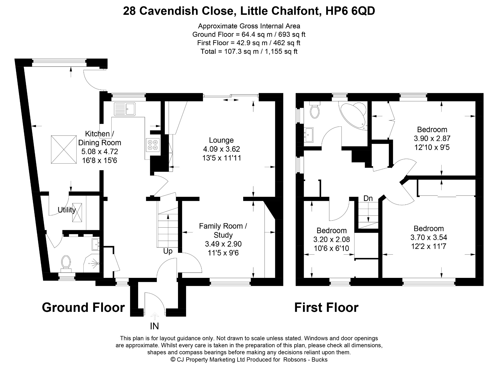 28 Cavendish Close, Little Chalfont floorplan