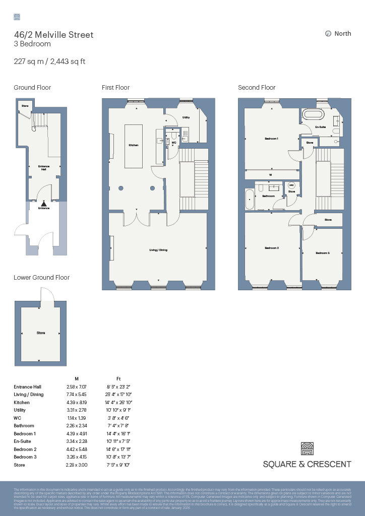 46/2, Melville Street, Edinburgh floorplan