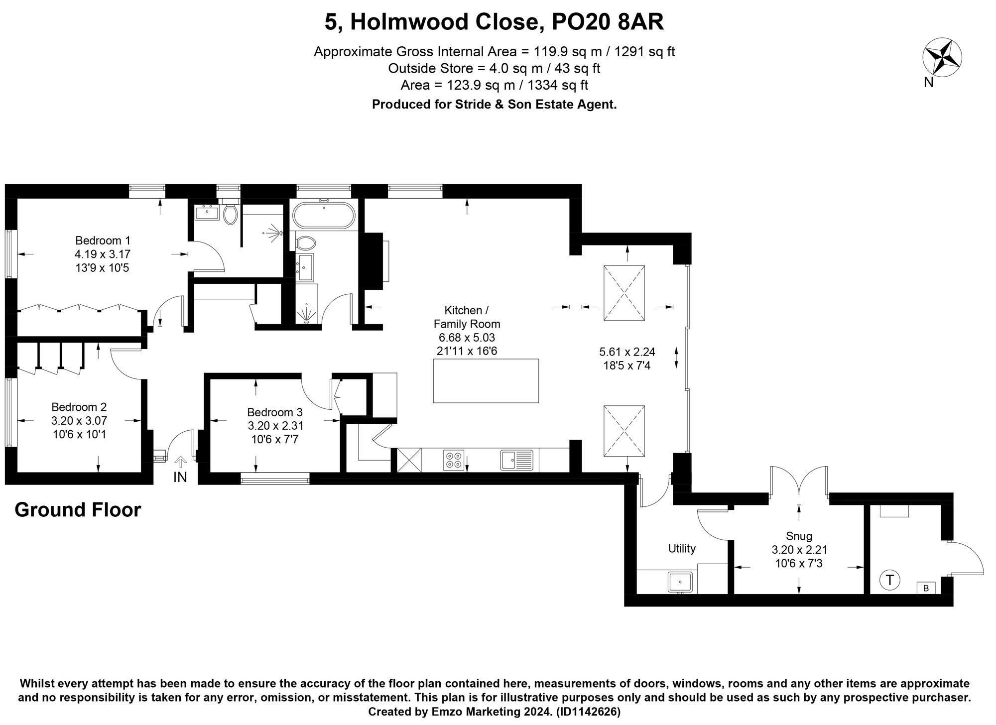 5 Holmwood Close, Chichester floorplan