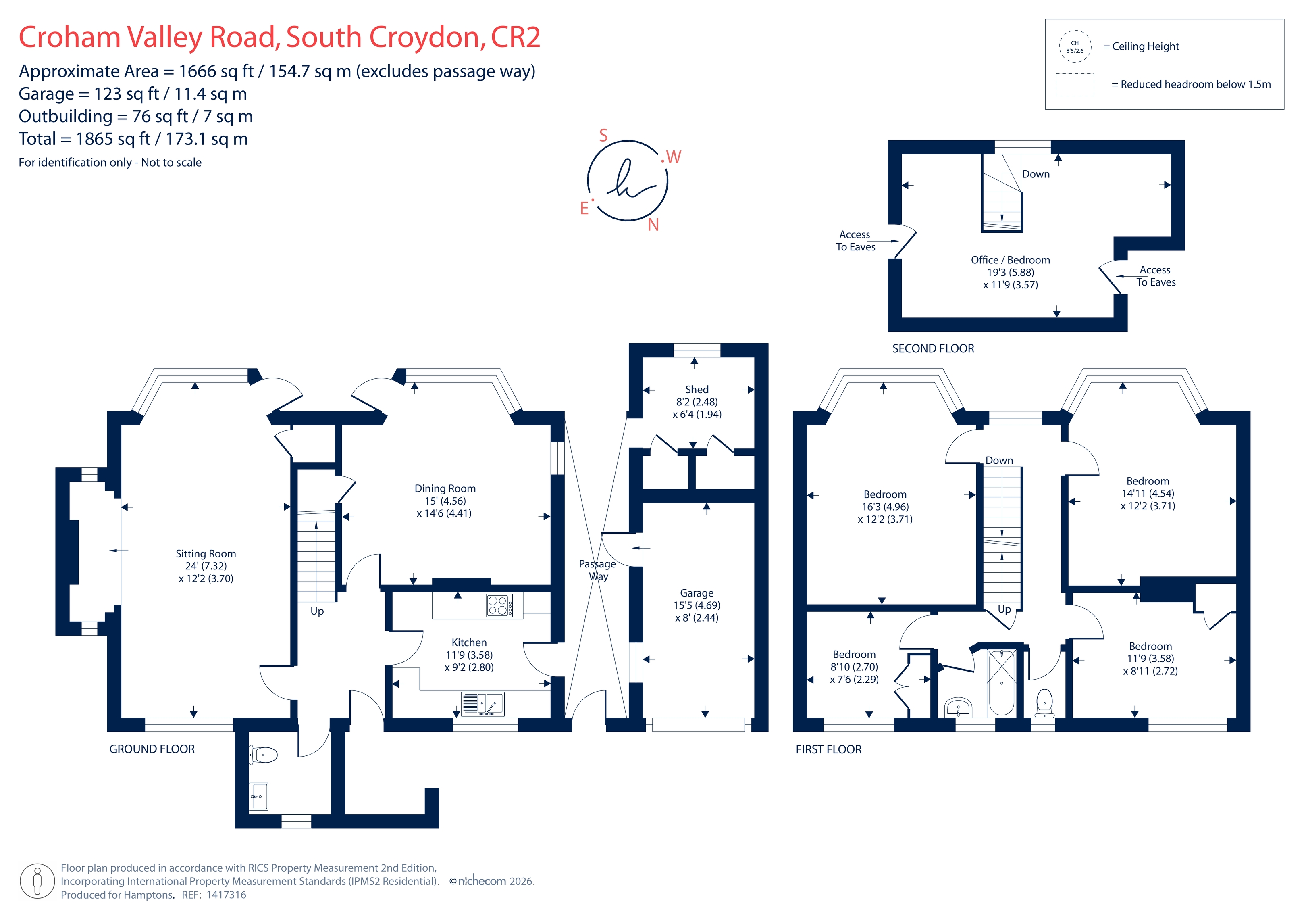 72, Croham Valley Road, South Croydon floorplan