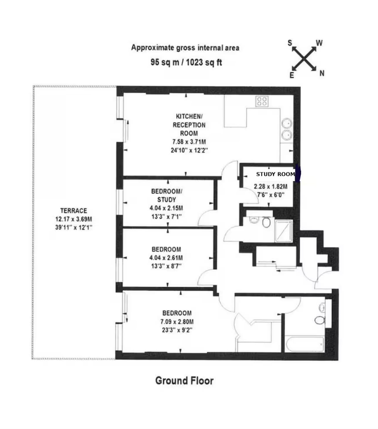 Flat 3 19 Page Street,, 19 Page Street, London floorplan