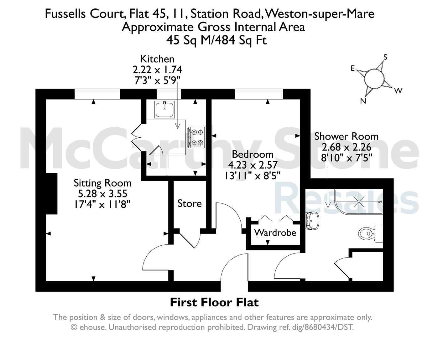 45 Fussells Court, Station Road, Worle, Weston-Super-Mare floorplan