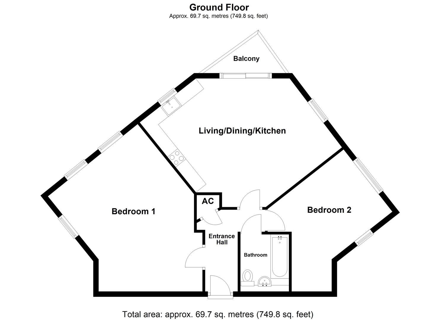 Flat 1, Cwrt Mary Welch, Pentre Doc Y Gogledd, Llanelli floorplan