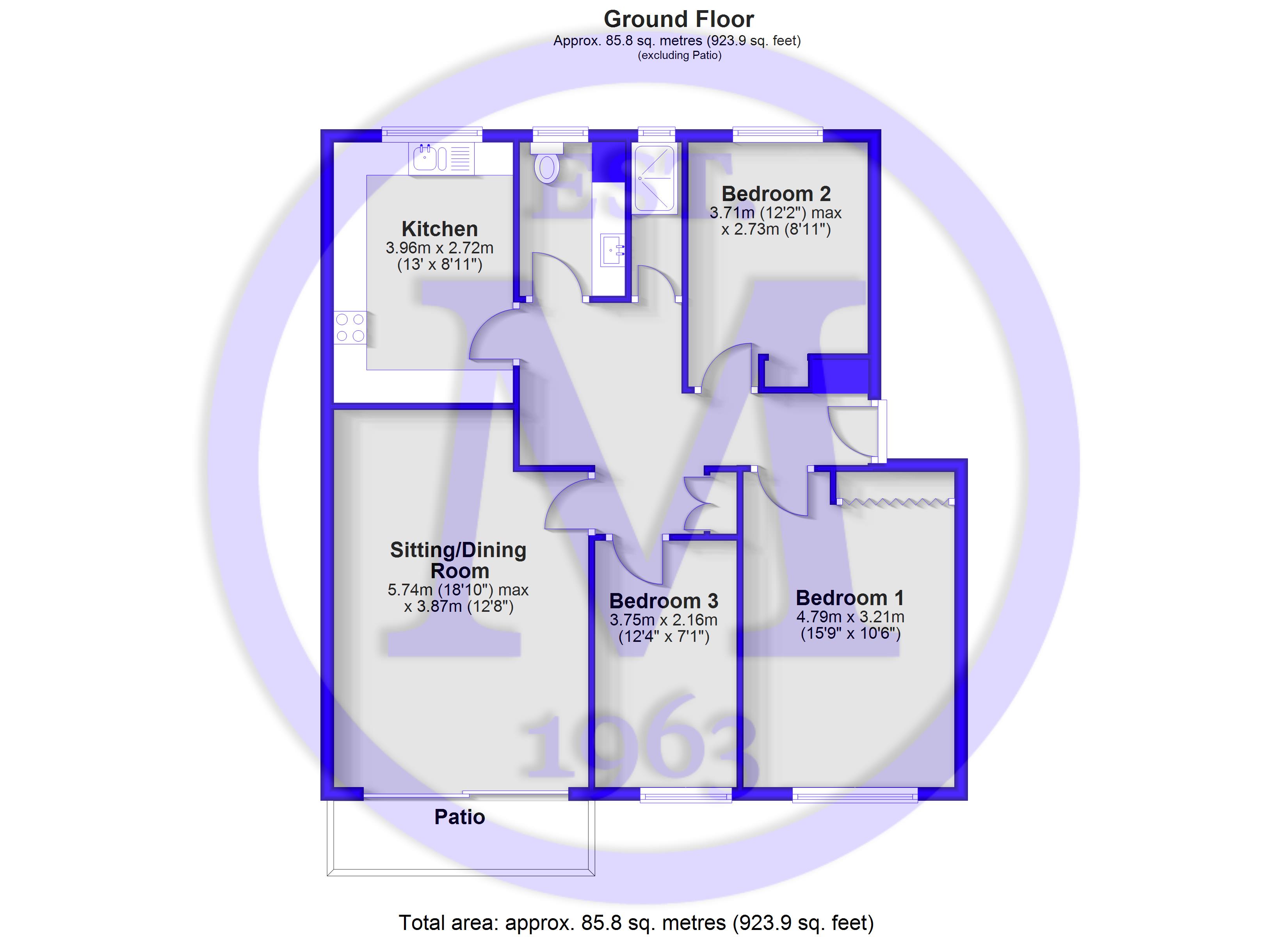 Flat 7, Hurst Court,, Victoria Road, Lymington floorplan