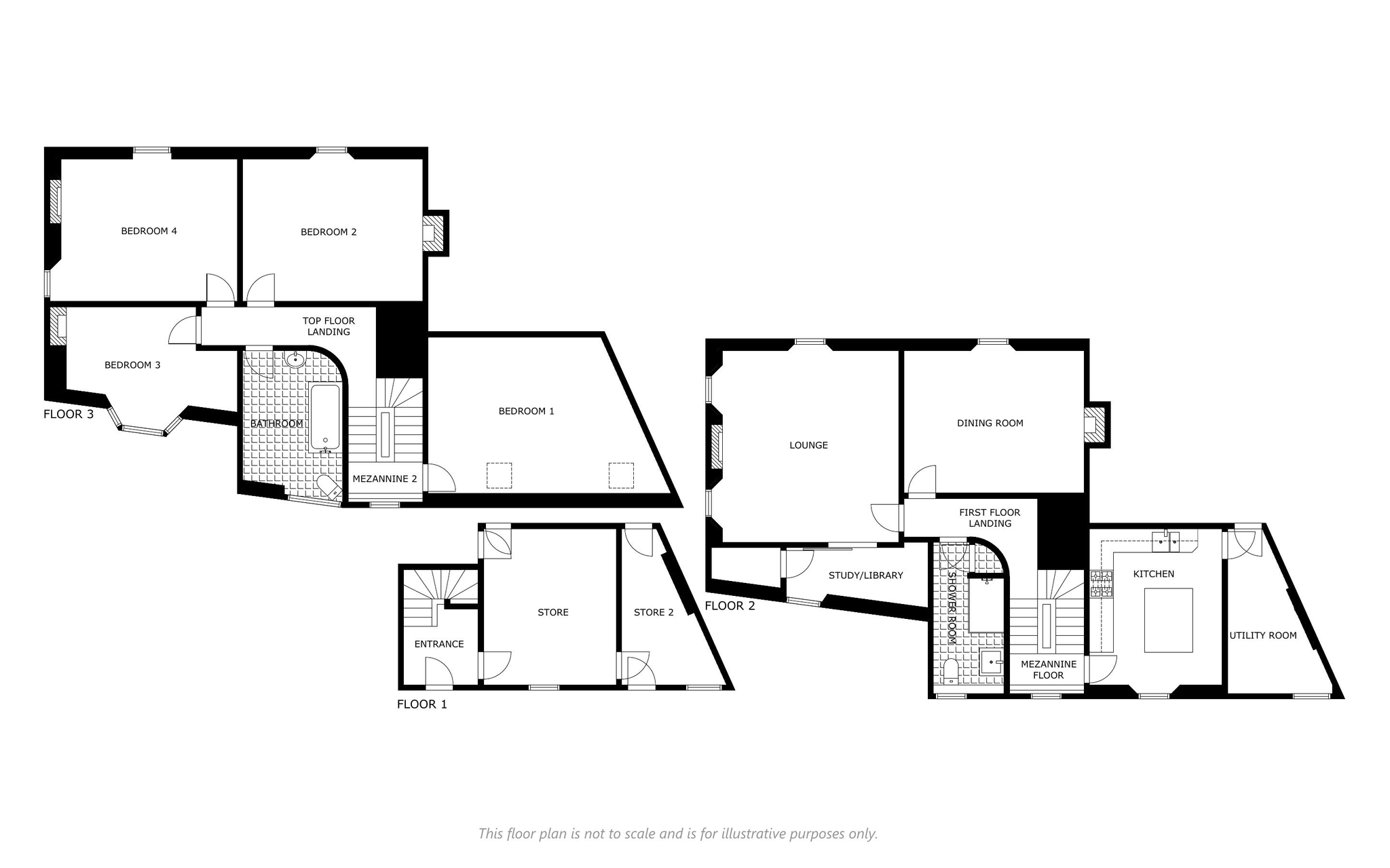 Greystone House, 1 Old Castlegate, Banff floorplan