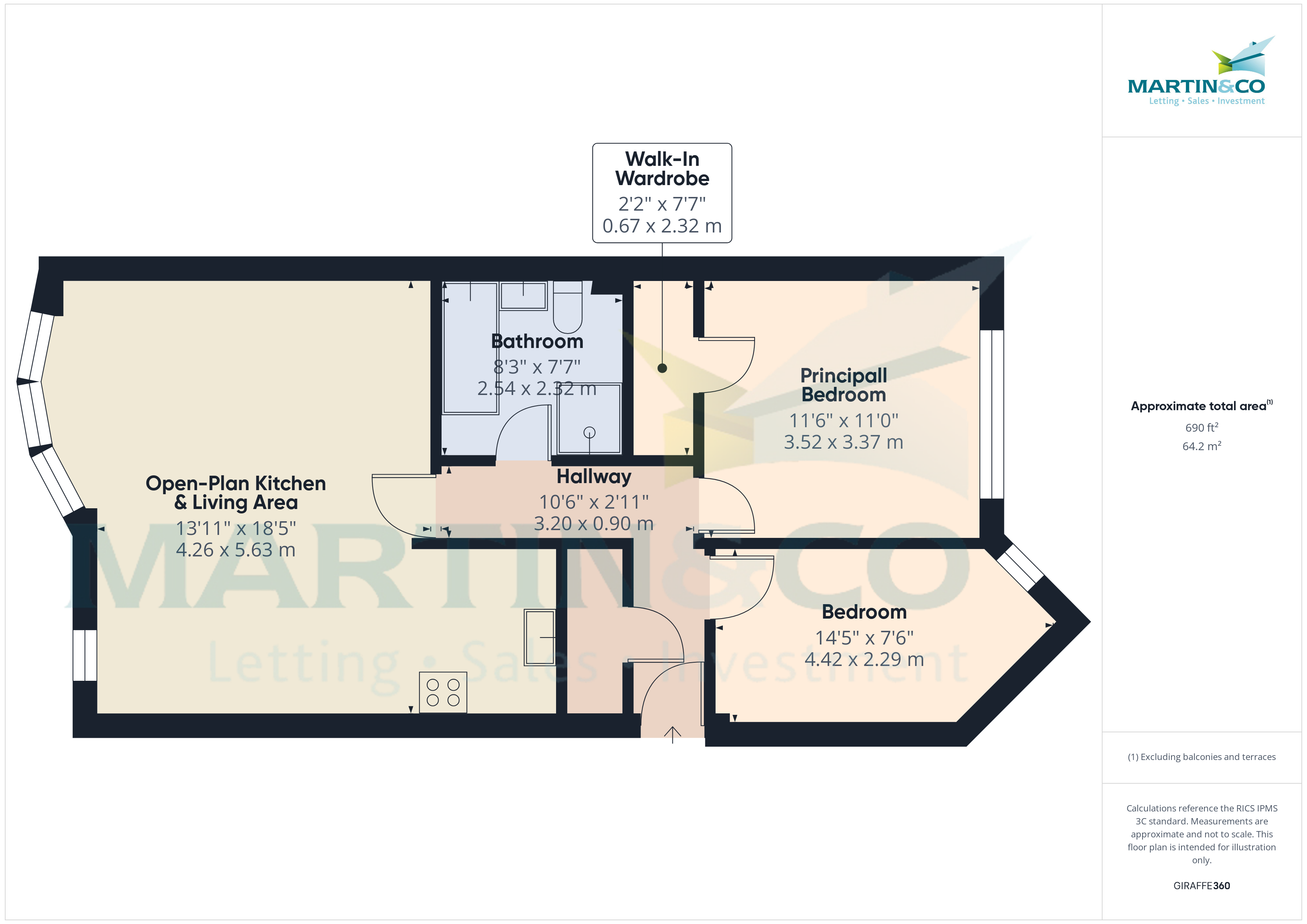 Flat 12, 8, Grand Parade, Plymouth floorplan