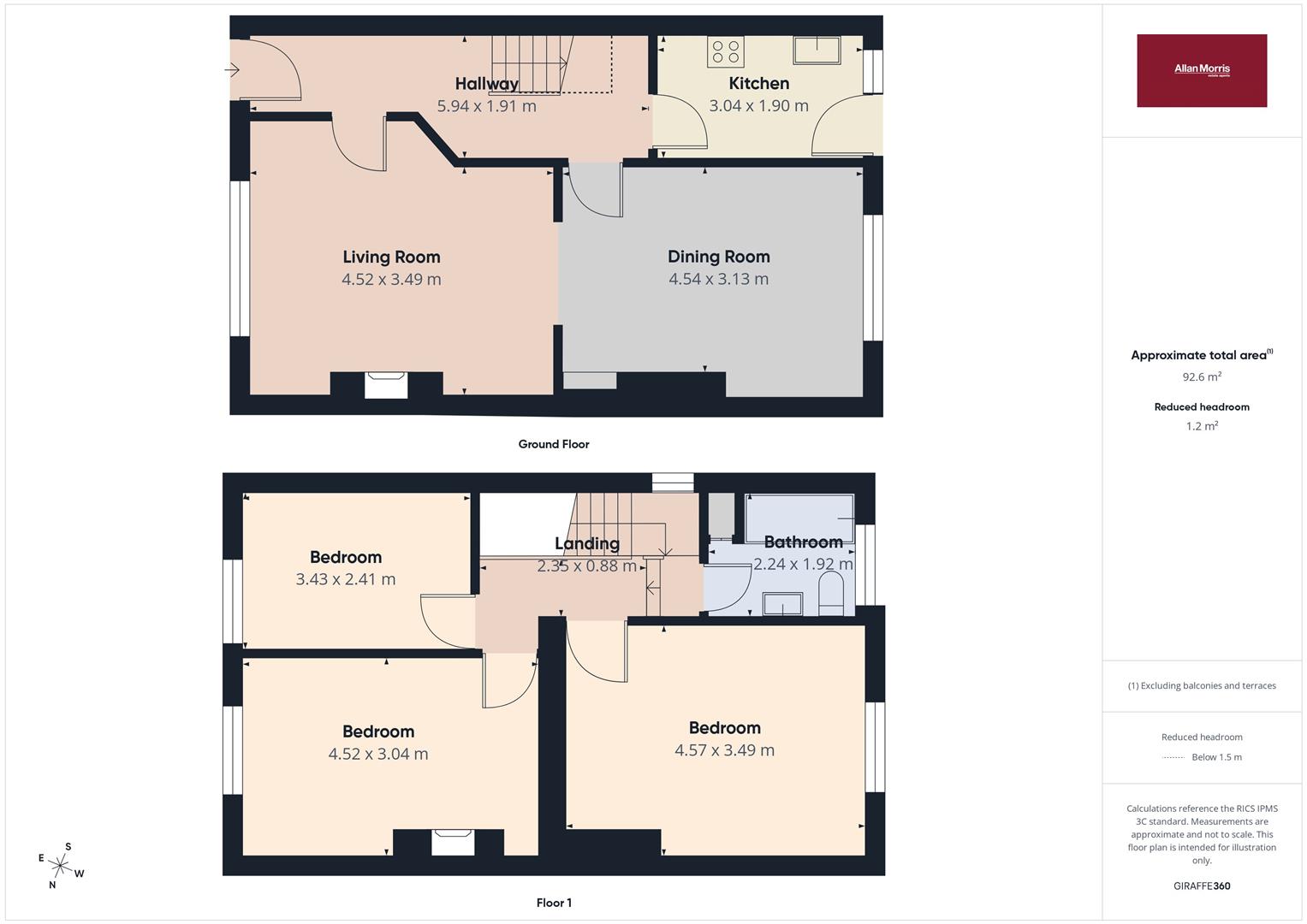 1, Redland Road, Malvern floorplan