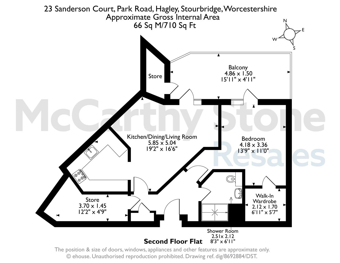 23 Sanderson Court, Park Road, Stourbridge floorplan