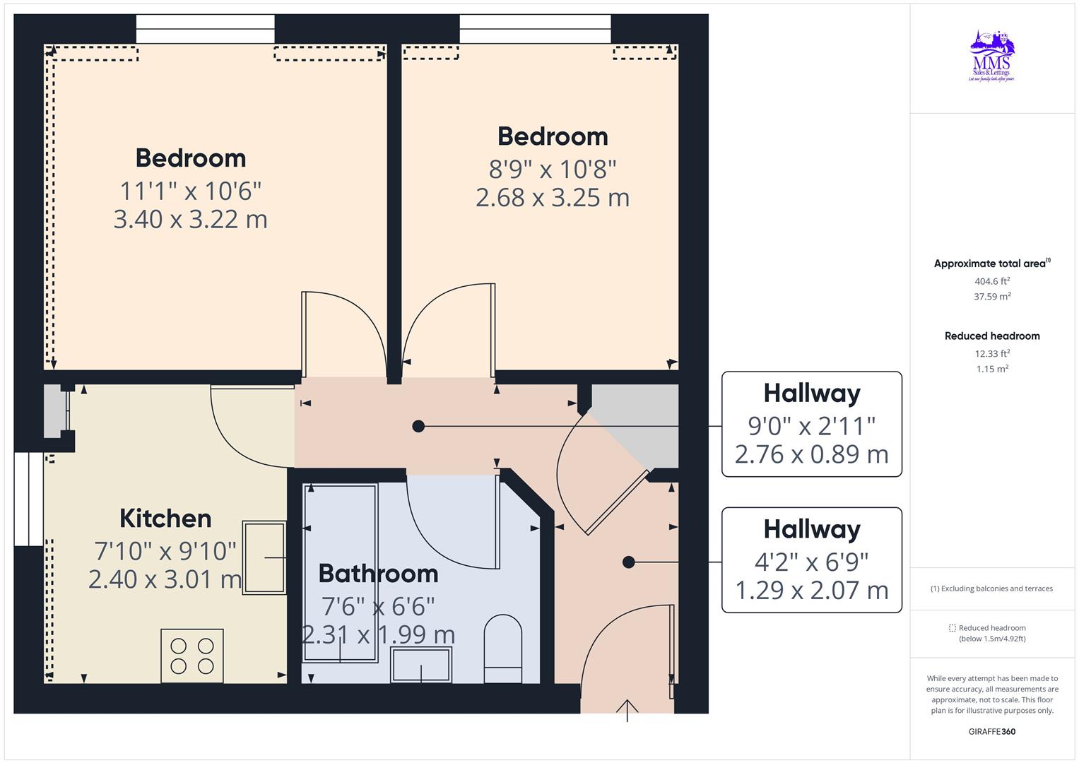 Flat 7, Chartwell Court, 69 Hastings Road, Maidstone floorplan