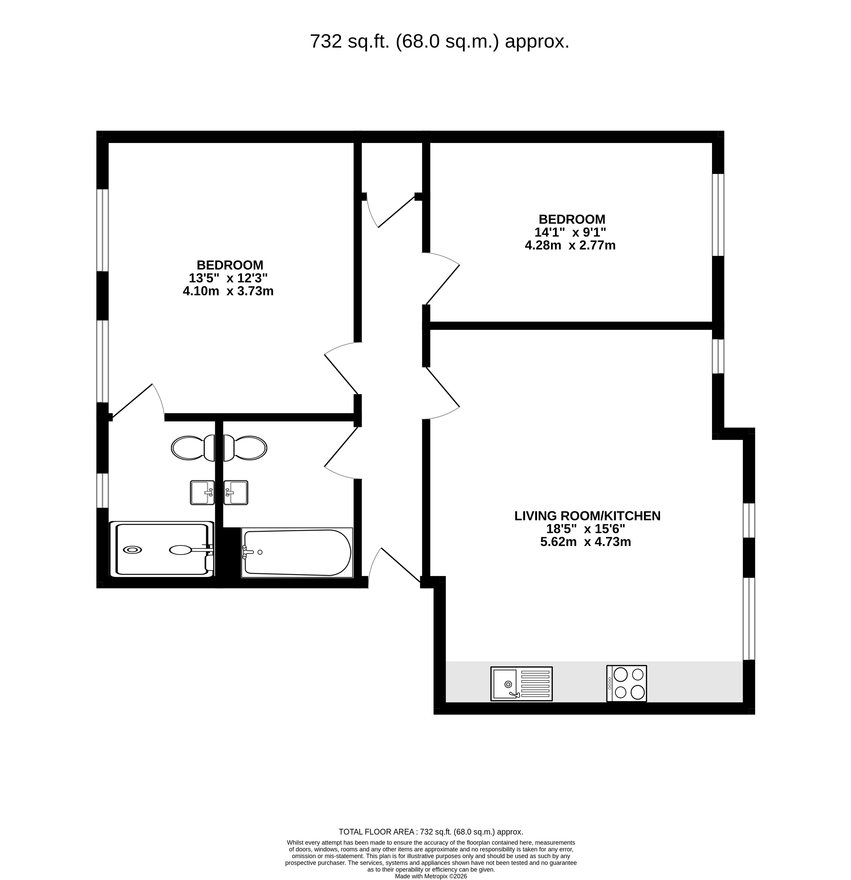 29, Hardinge Close, Aldershot floorplan