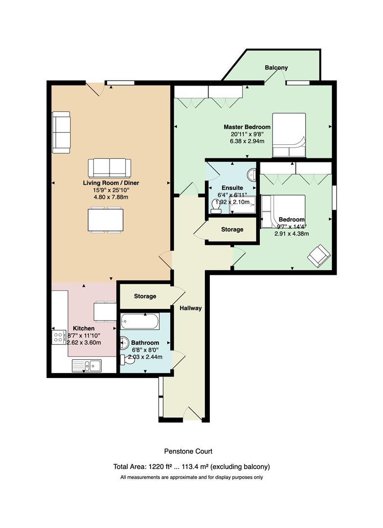 223, Penstone Court, Cardiff floorplan