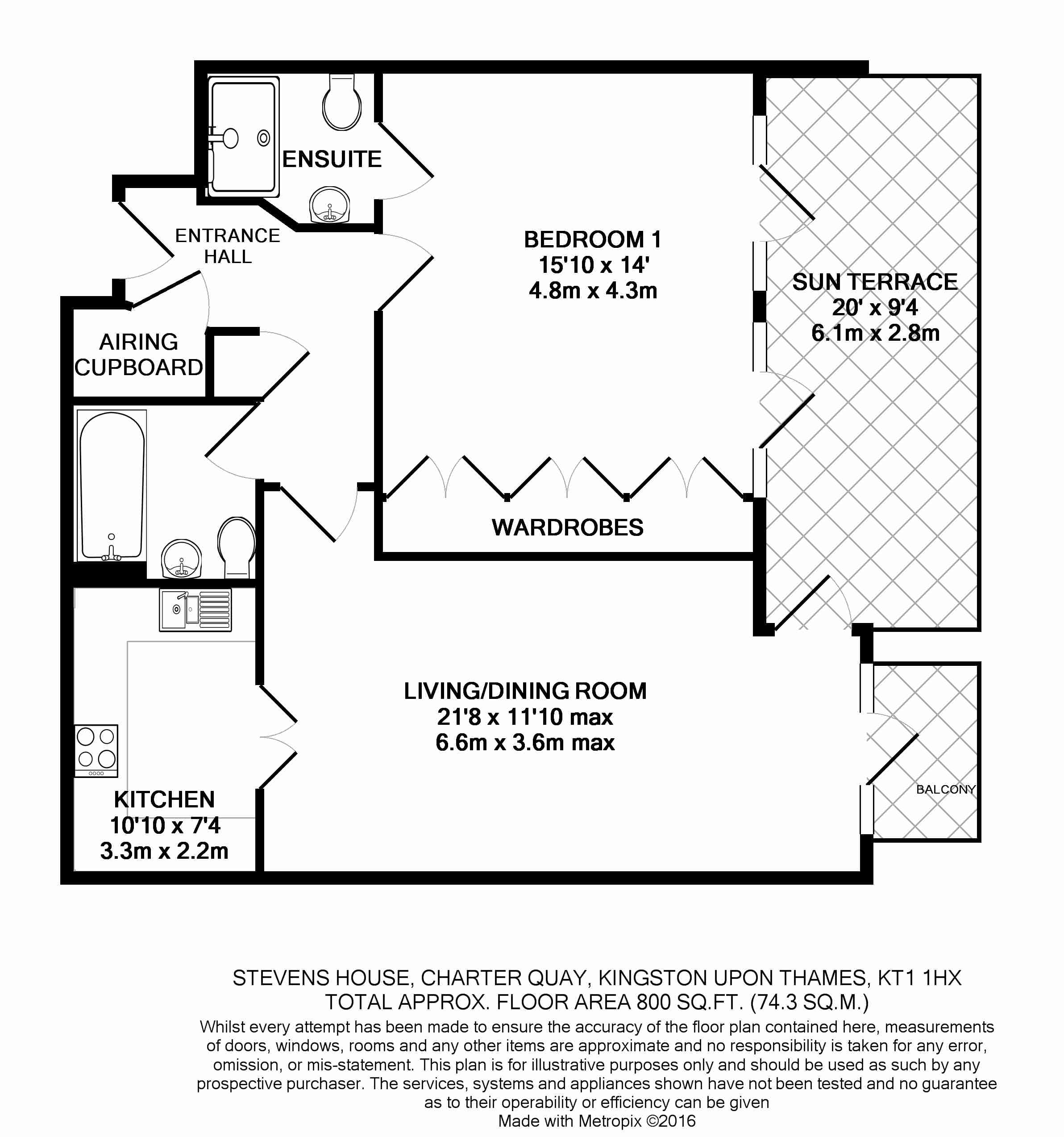 36 Stevens House, Jerome Place, Kingston Upon Thames floorplan