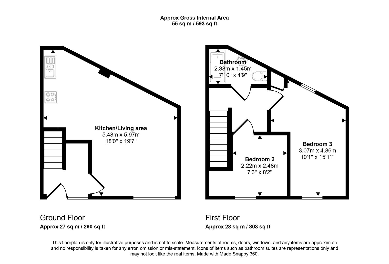 The coach House 19 Kensington Park Easton, Bristol floorplan