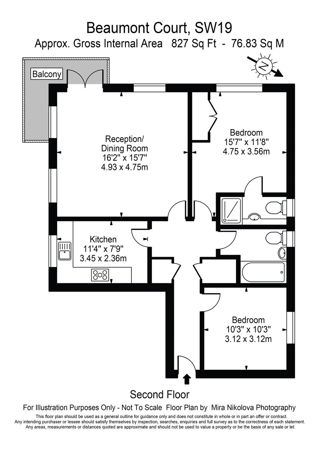 2 Bedrooms Flat to rent in Beaumont Court, 35 Edge Hill SW19