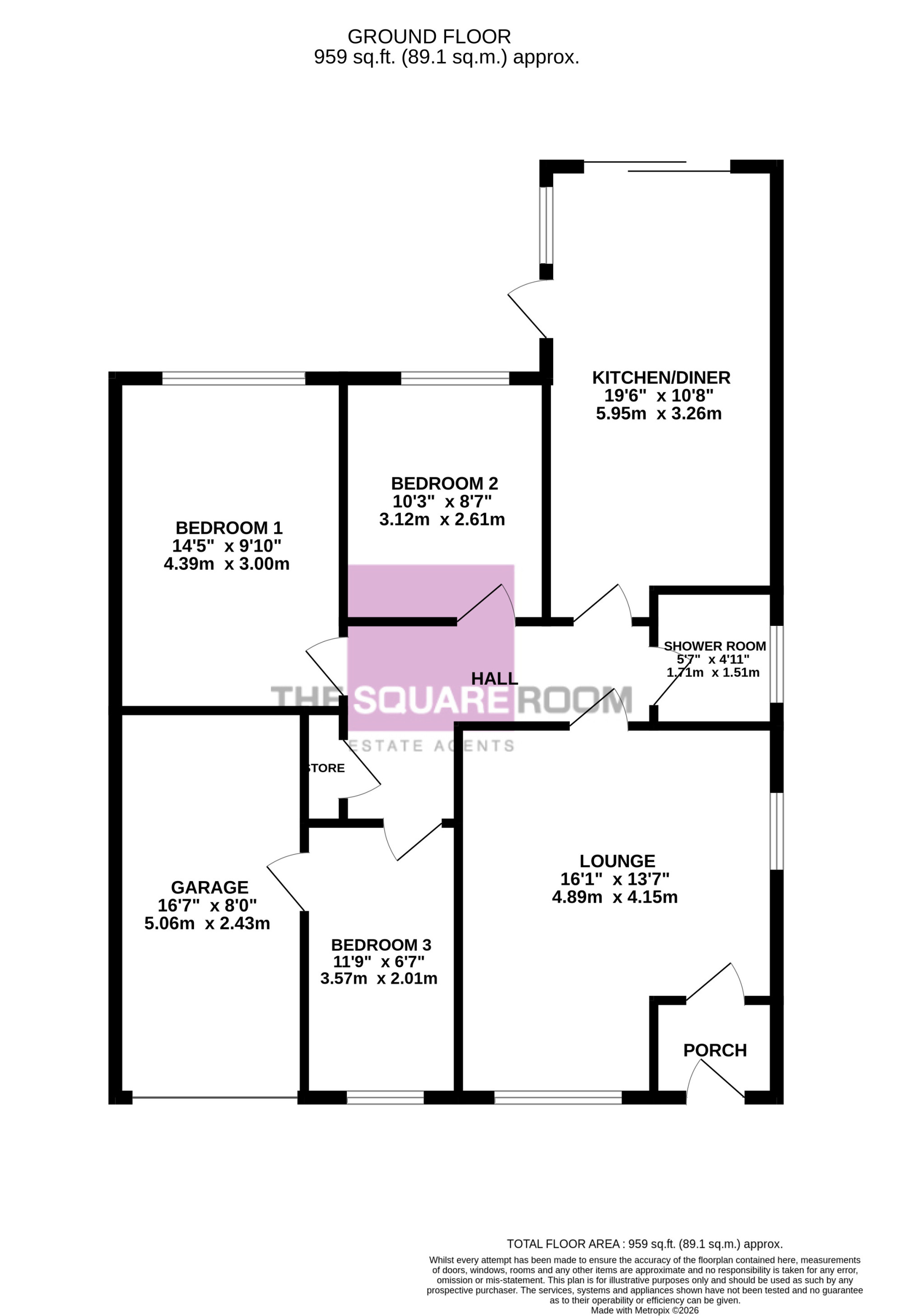 19, The Covert, Cleveleys floorplan