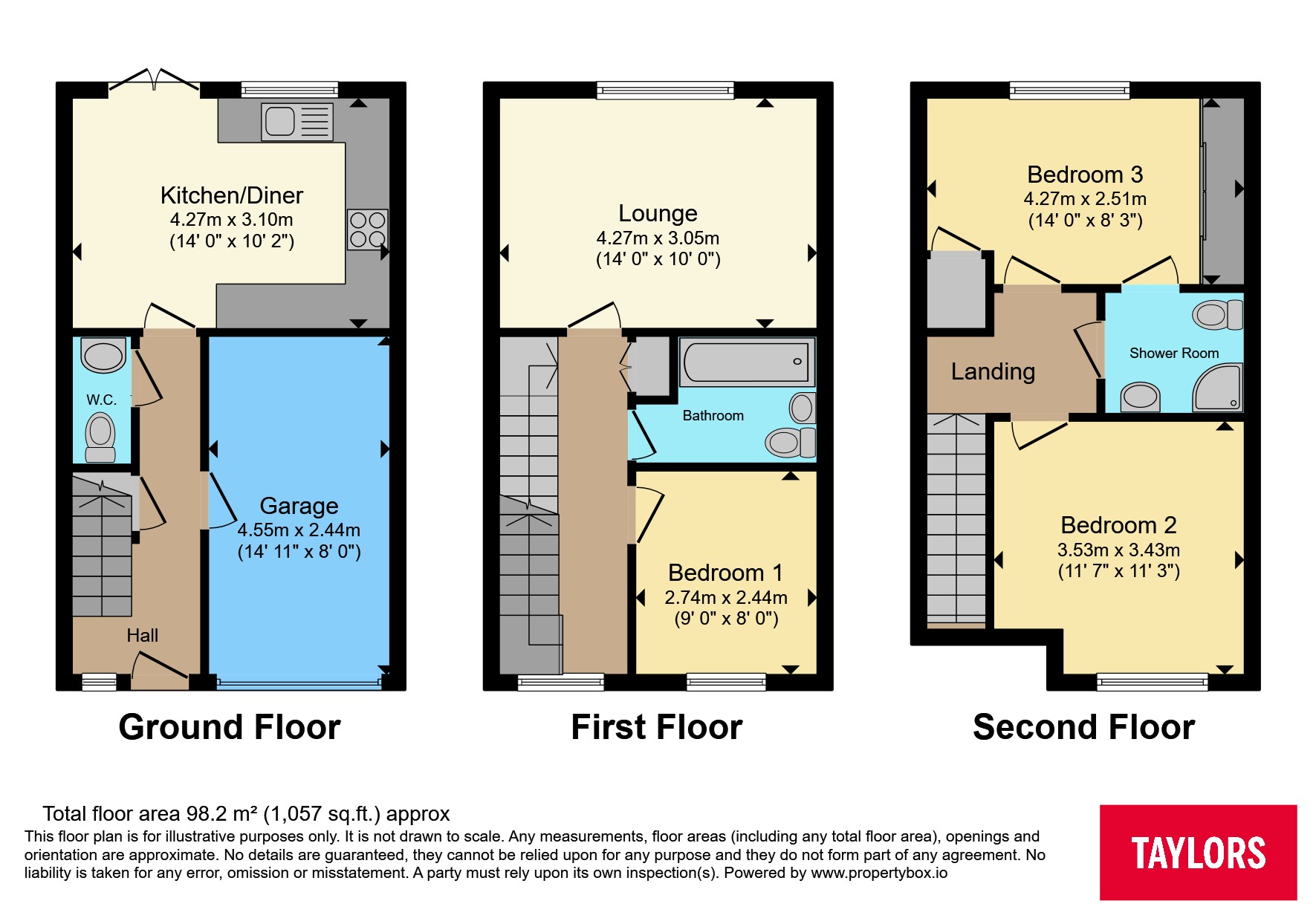 87, Leicester Road, Bedfordshire floorplan