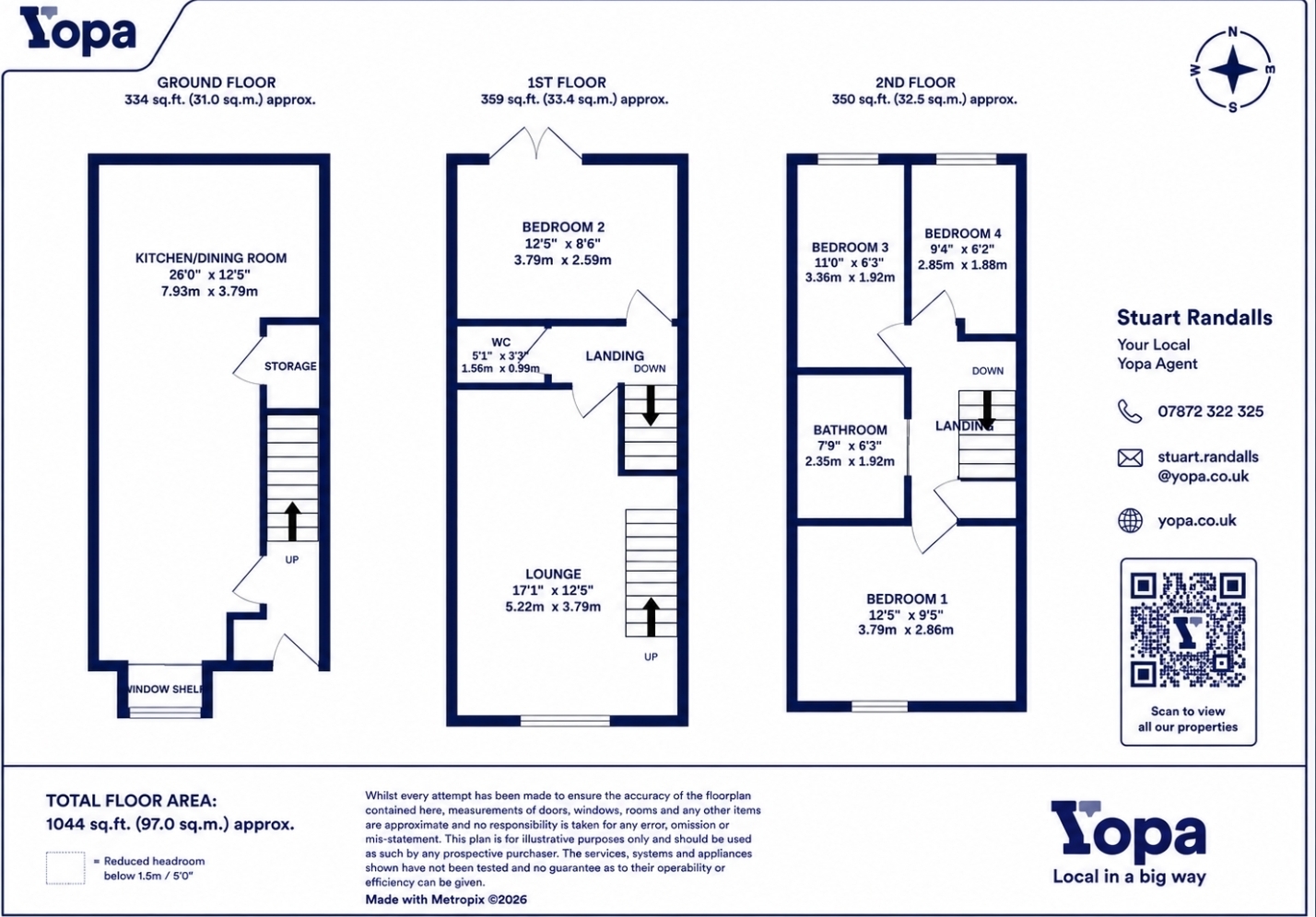 225, Austin Crescent, Plymouth floorplan
