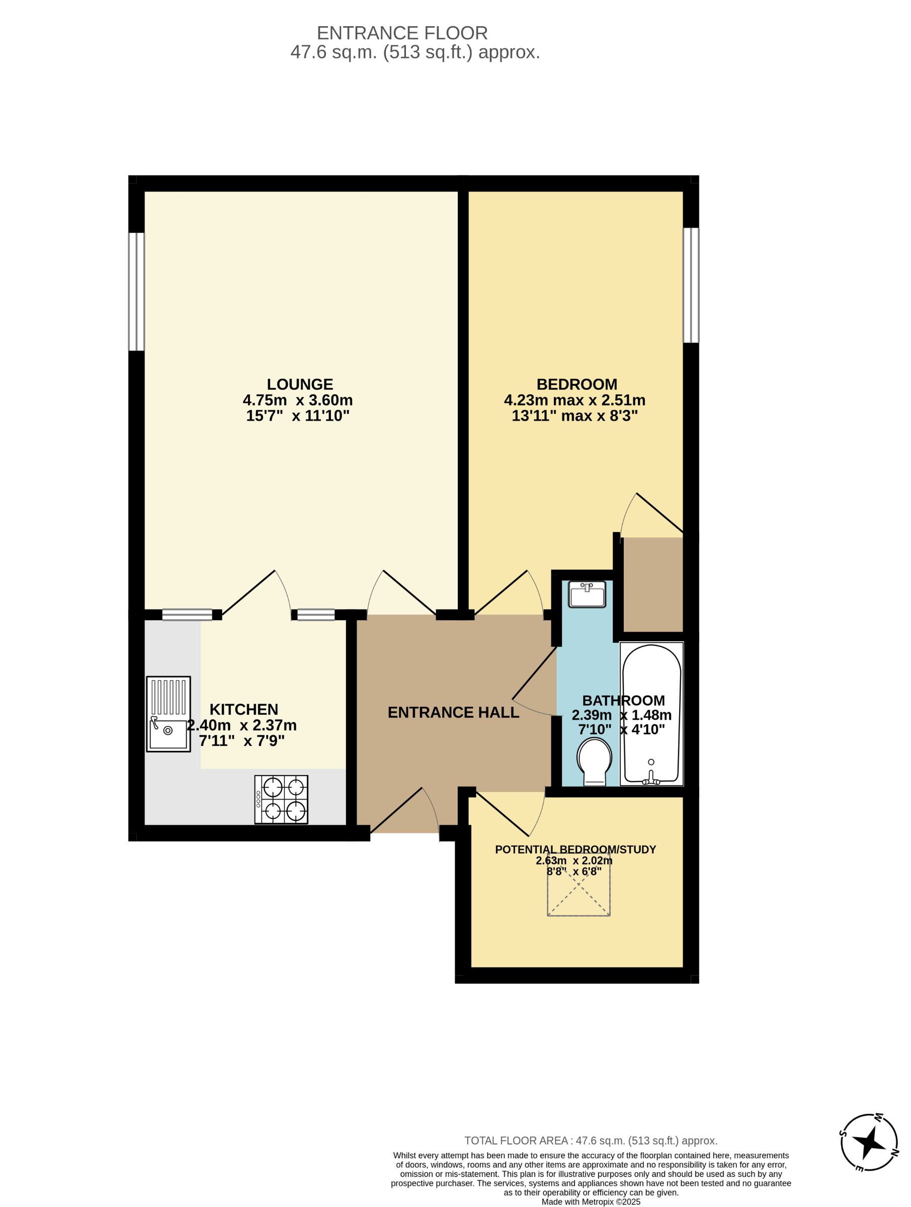 Flat 7, Hayes Mews, Paignton floorplan