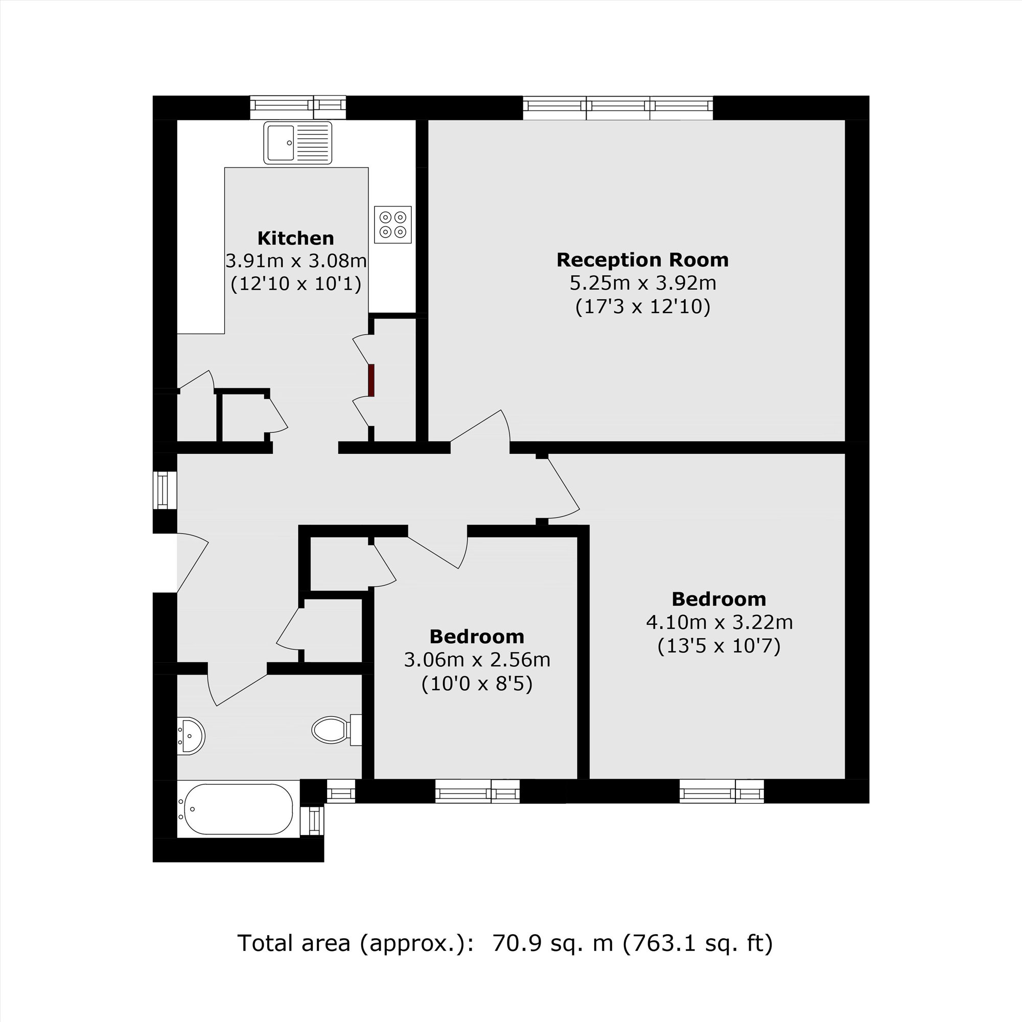 Flat 25, Anglesea House, Anglesea Road, Kingston Upon Thames floorplan