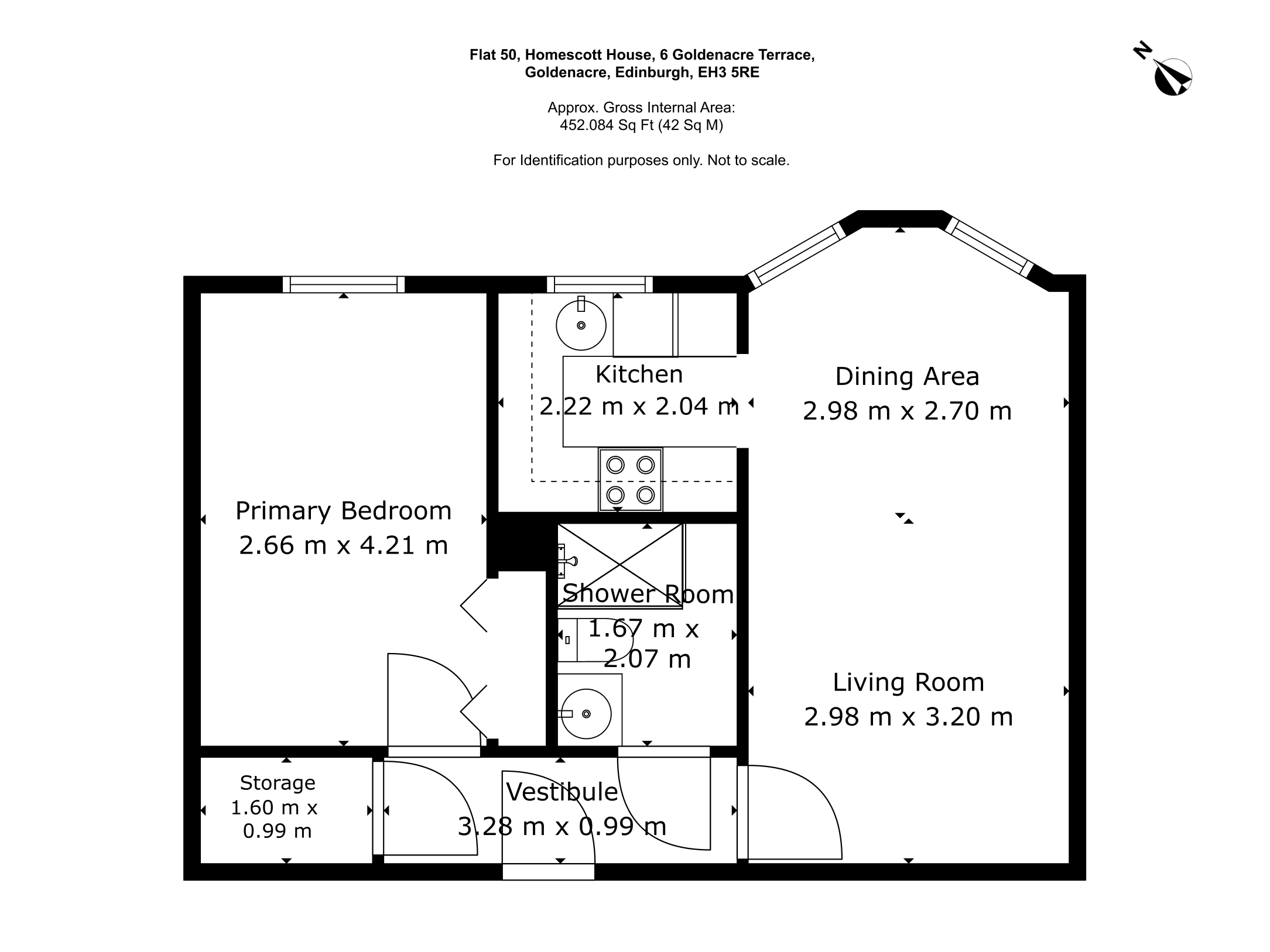 Flat 50, Homescott House, 6, Goldenacre Terrace, Edinburgh floorplan