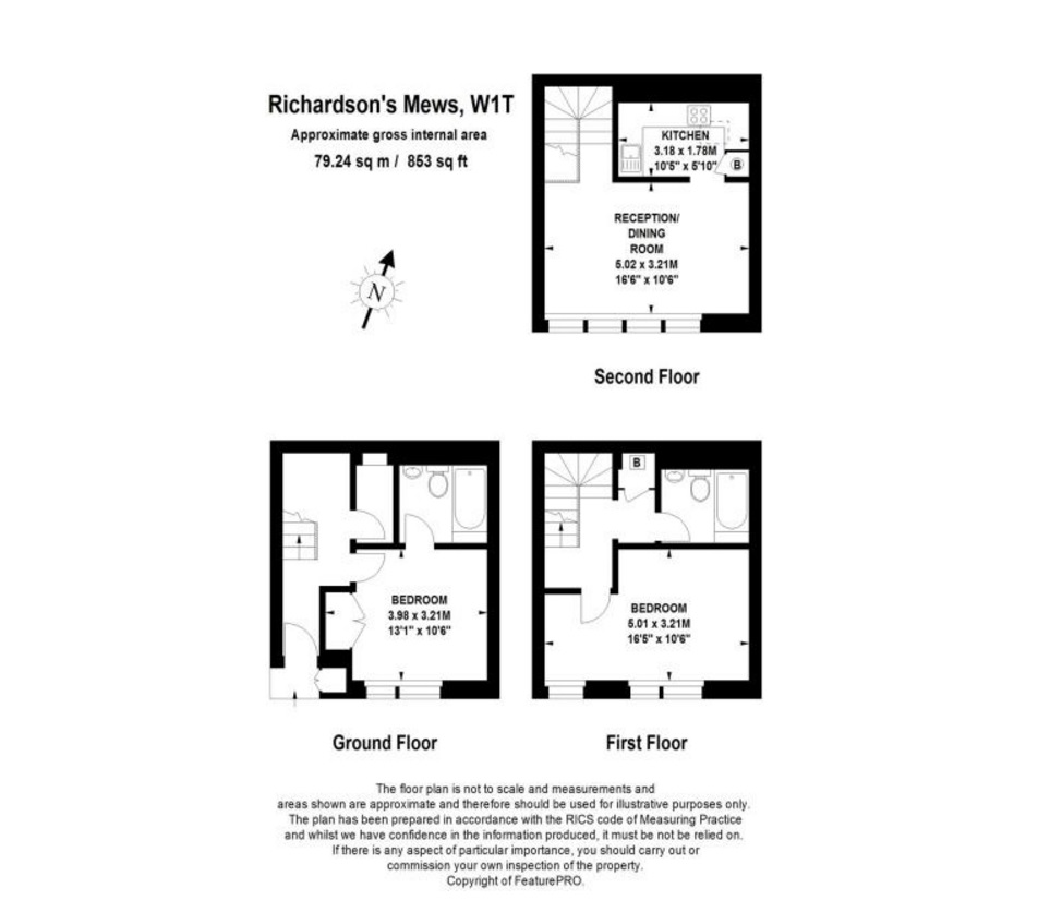 2 Bedrooms Mews house to rent in Richardsons Mews, London W1T