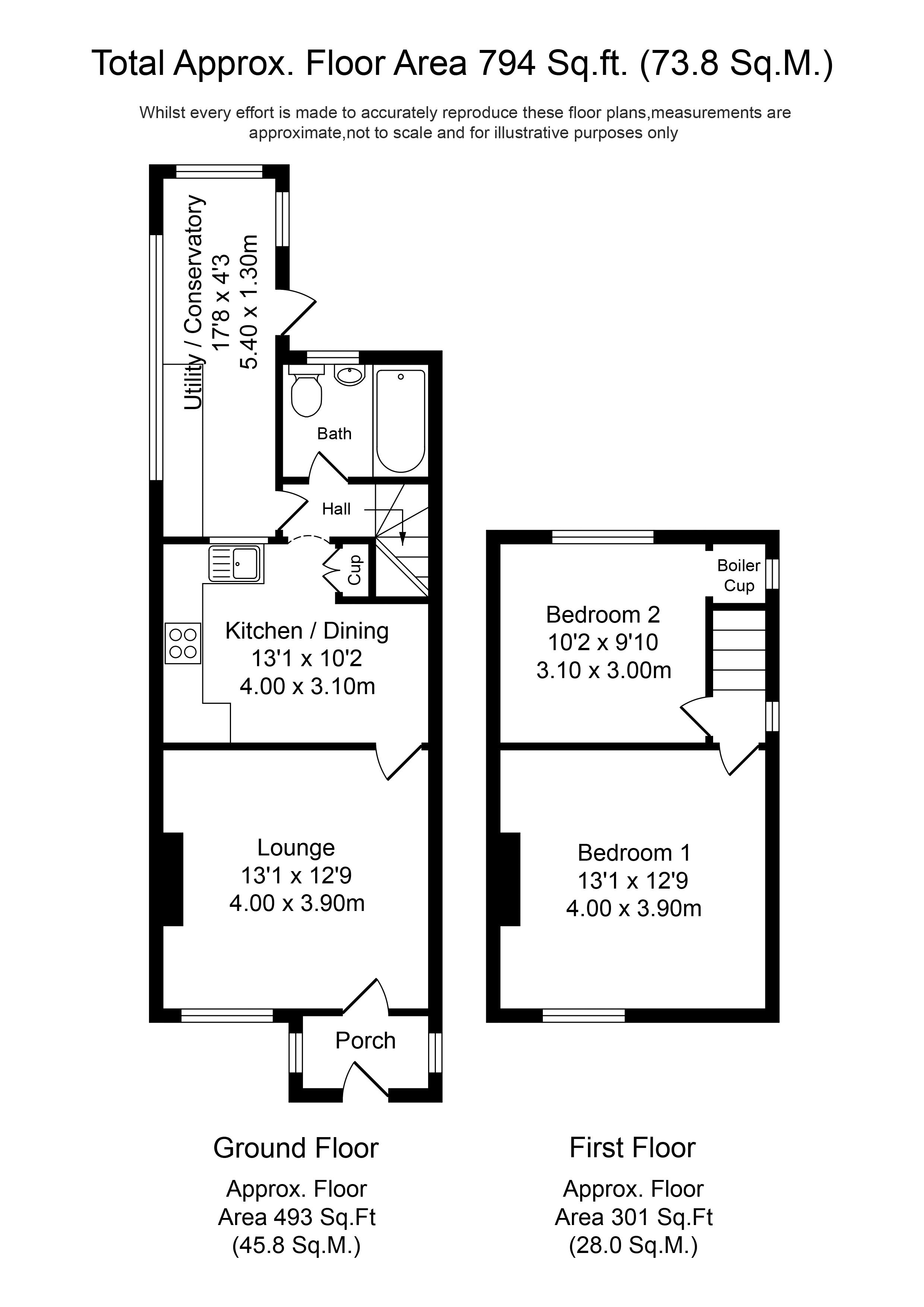 Orrell Lane, Burscough, Ormskirk L40, 2 bedroom semidetached house for