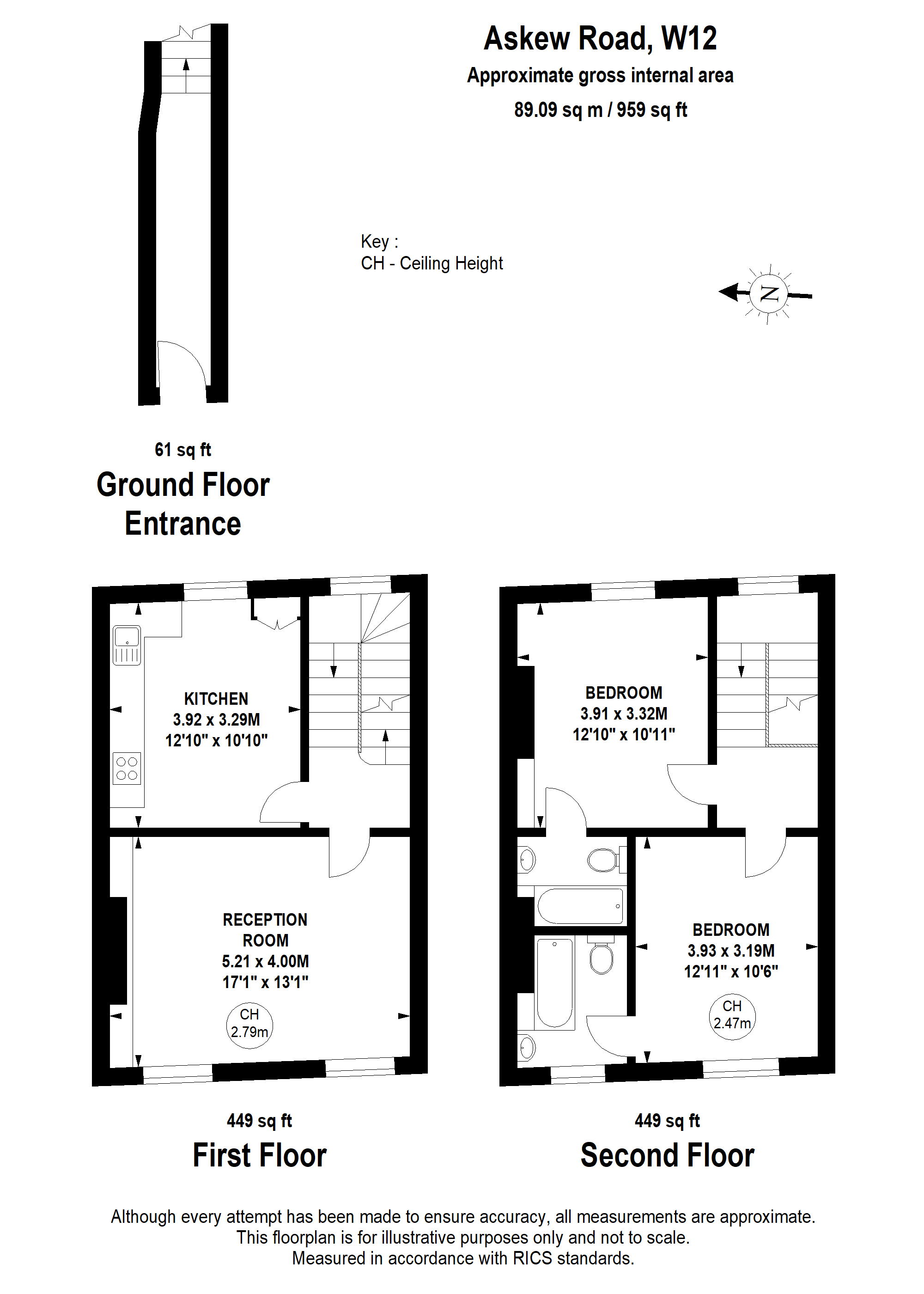 199, Askew Road, London floorplan