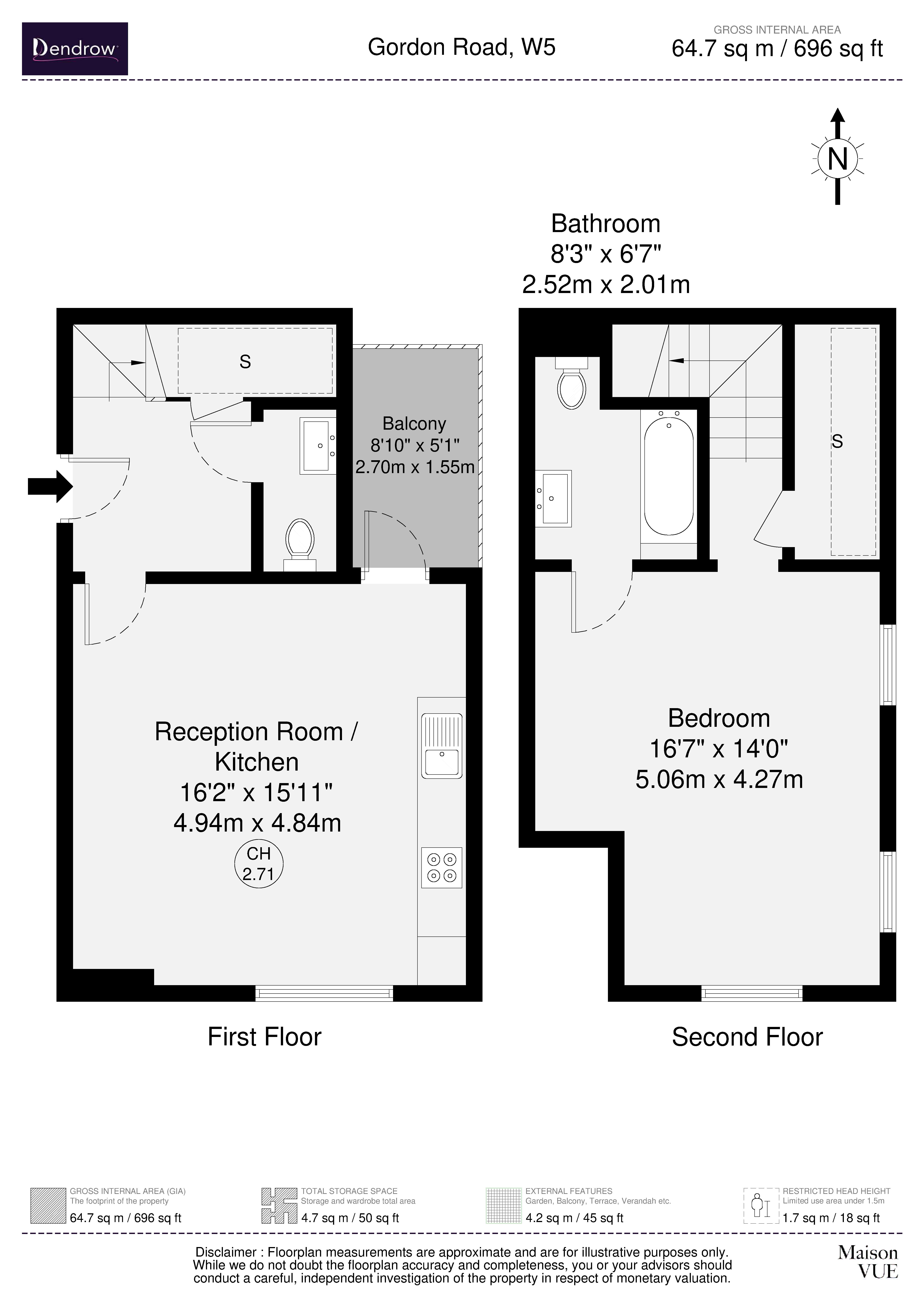 Apartment 7, 54, Gordon Road, London floorplan