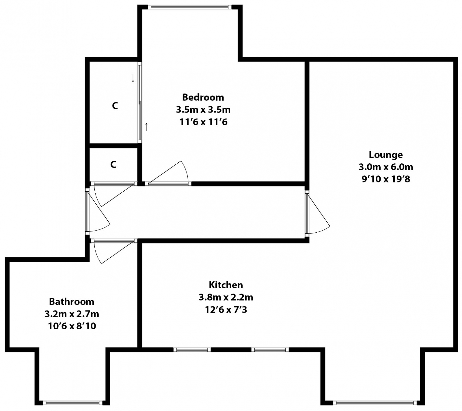 Flat 5, 4 Eden Court, Airdrie floorplan