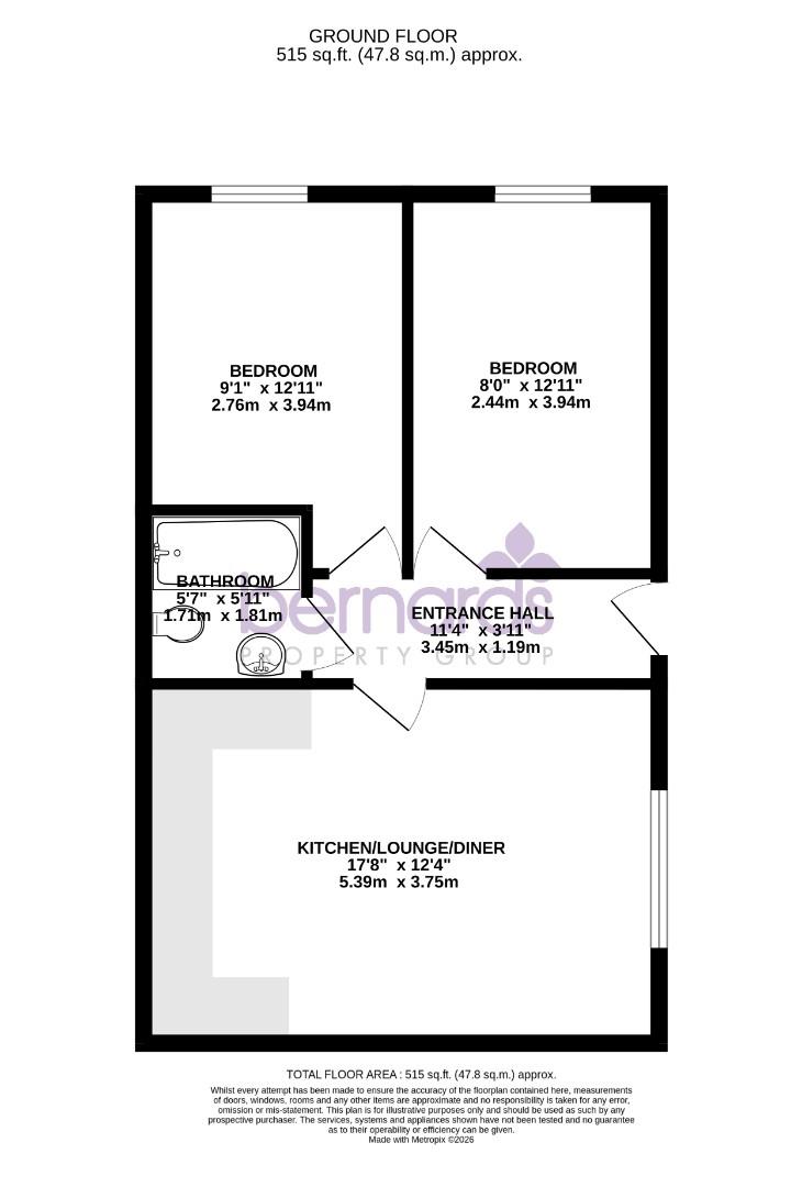 66A, Campbell Road, Southsea floorplan