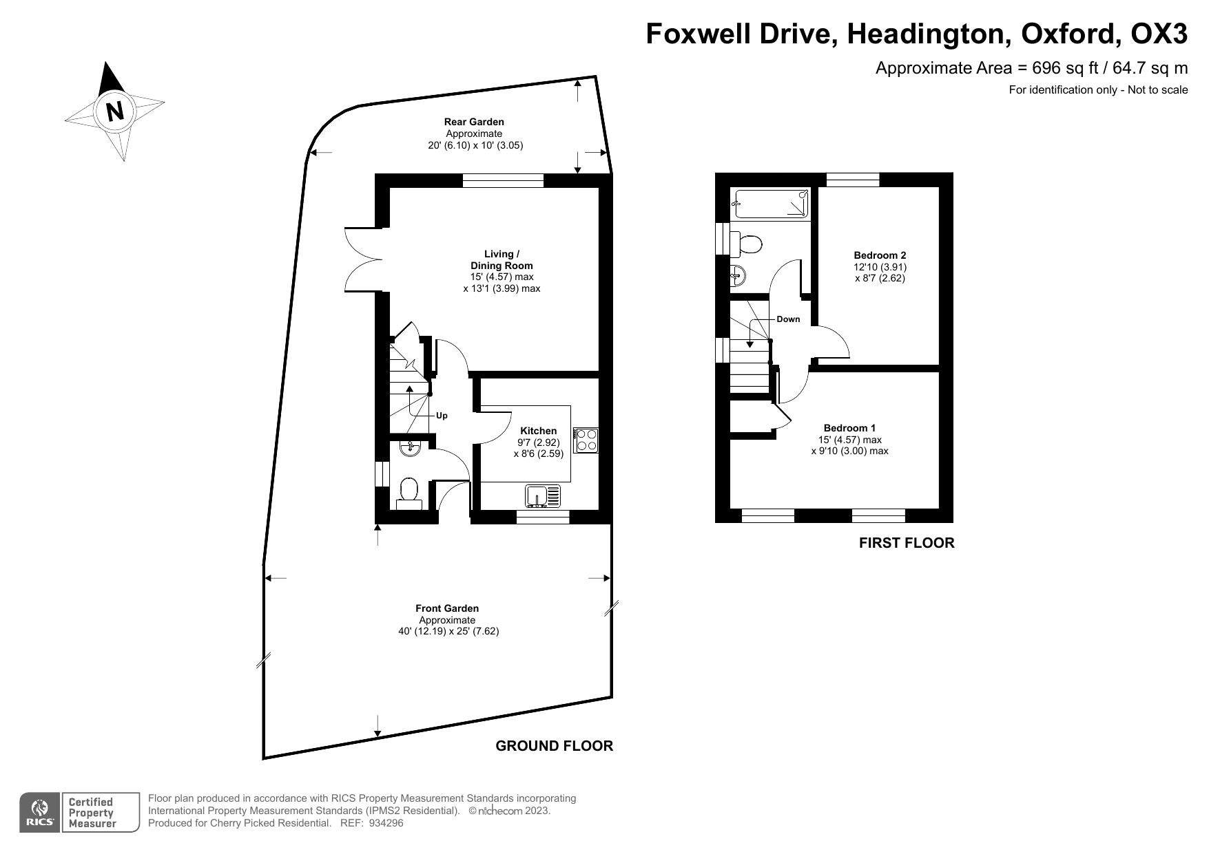 Foxwell Drive, Headington, Oxford OX3, 2 bedroom end terrace house for