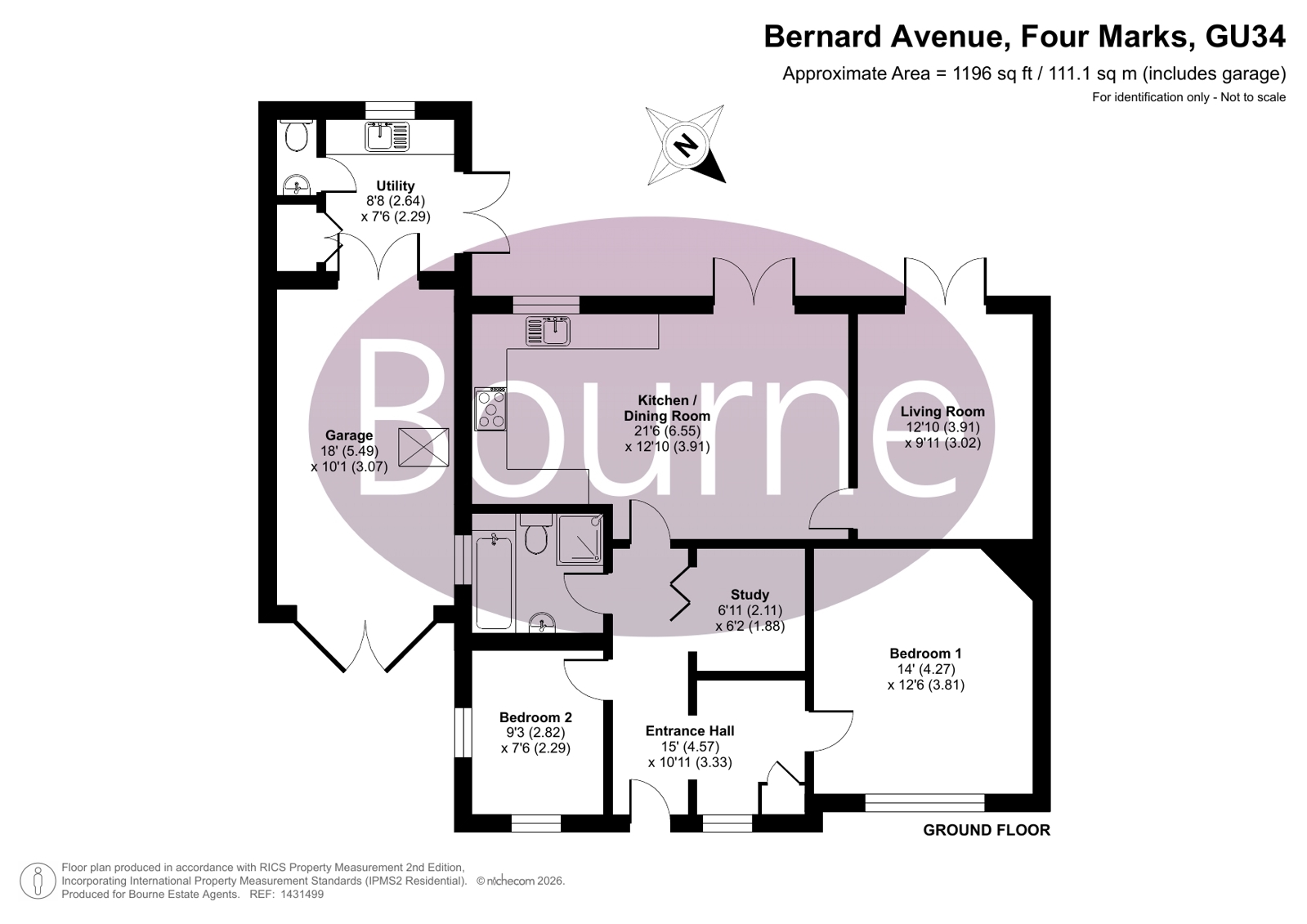 10, Bernard Avenue, Four Marks floorplan
