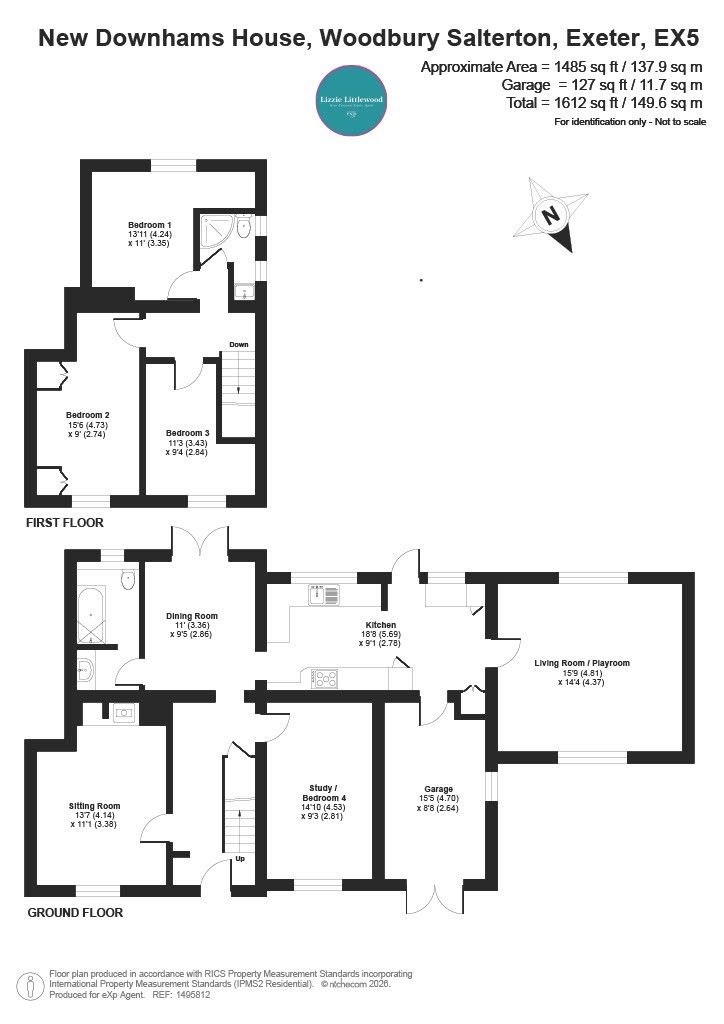 New Downhams House, Exeter floorplan
