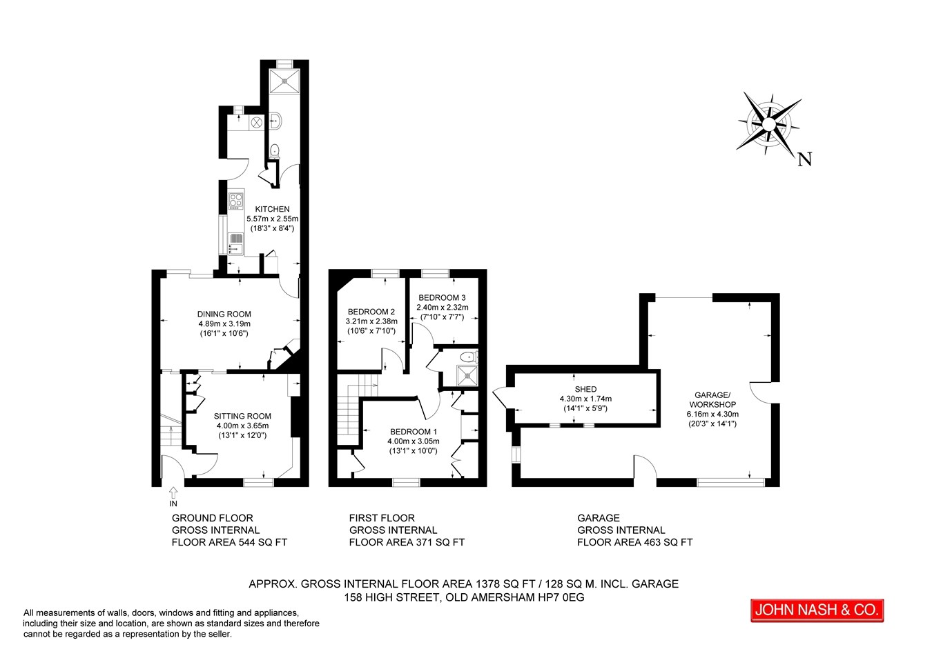 158 High Street, Old Amersham HP7, 3 bedroom terraced house to rent