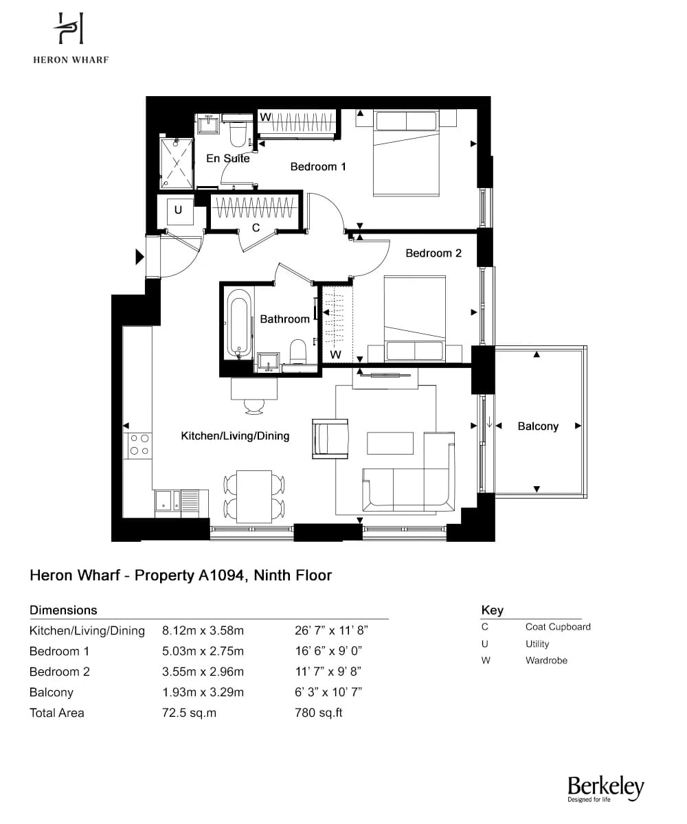 A1.09.04, London, E14 0Ll, Poplar floorplan