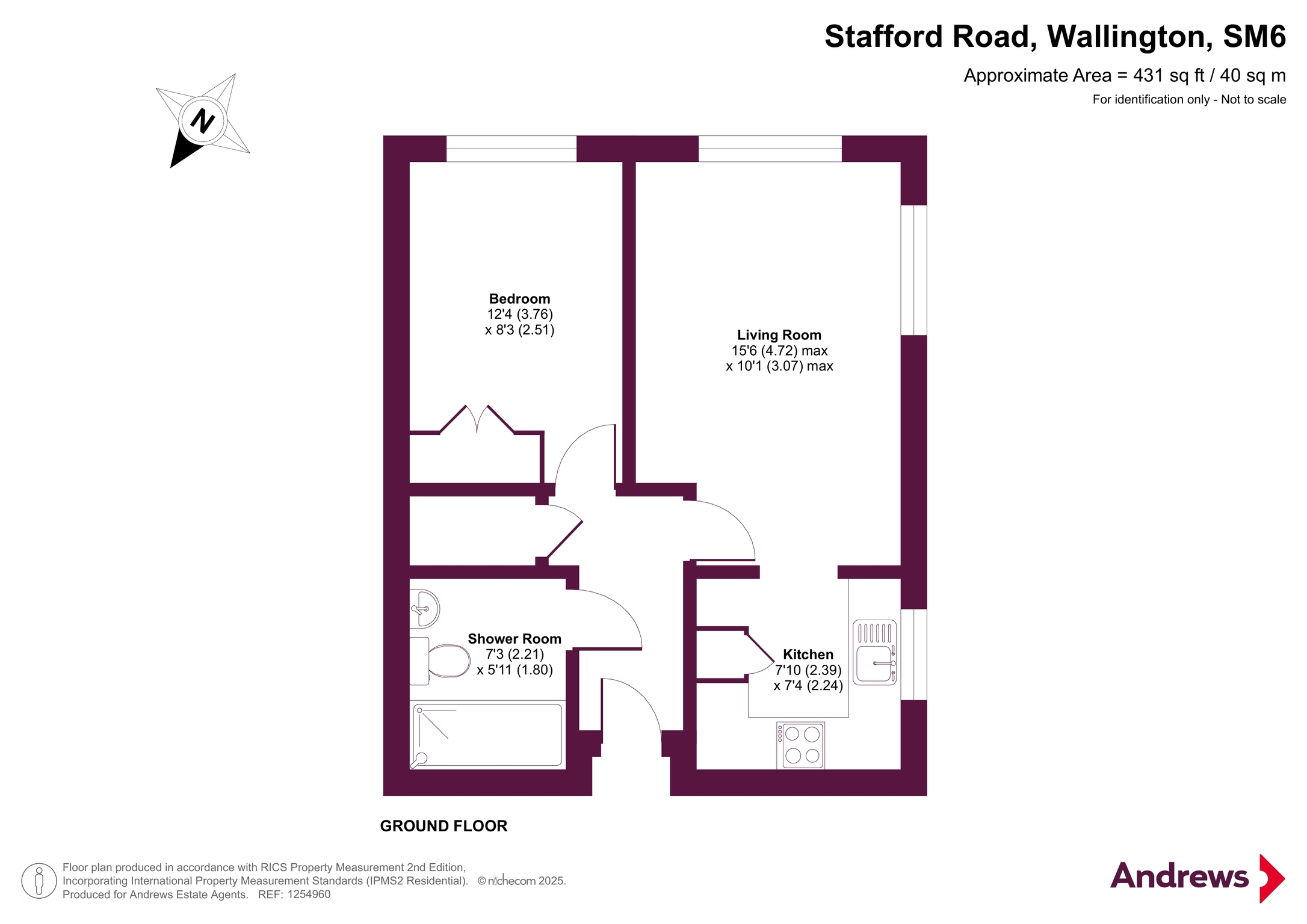 Flat 6, Ashby Grange, 11, Stafford Road, Wallington floorplan