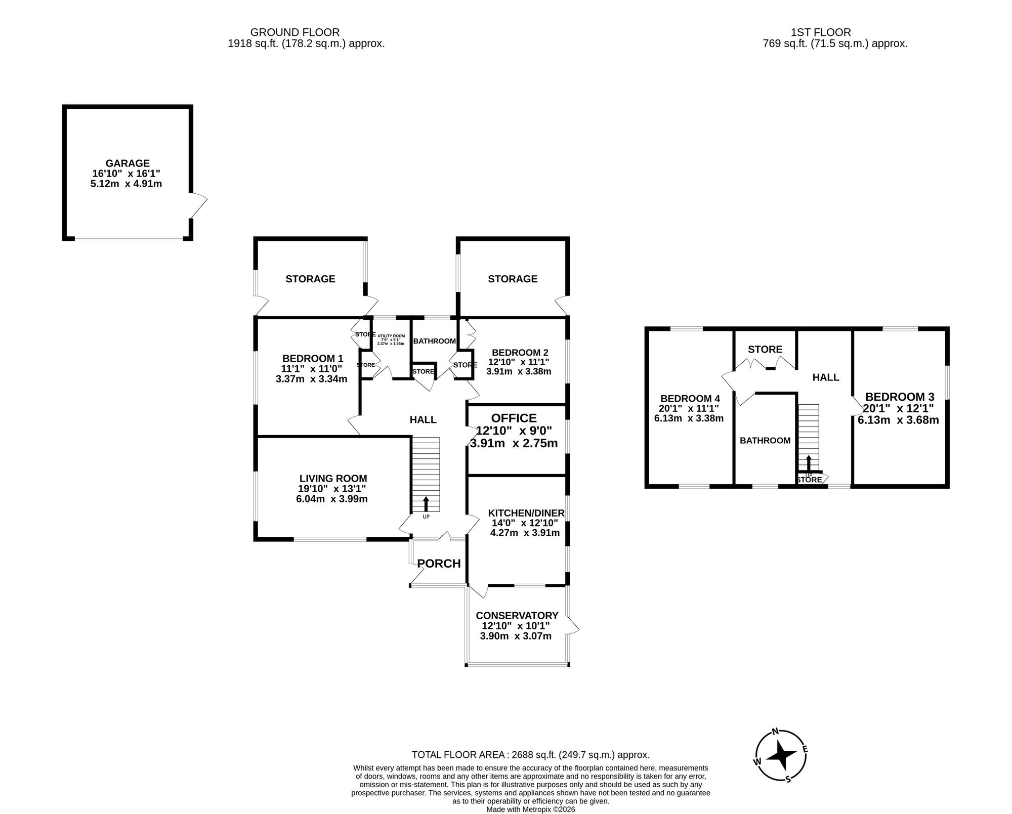 Garden Cottage Coton, Stafford floorplan