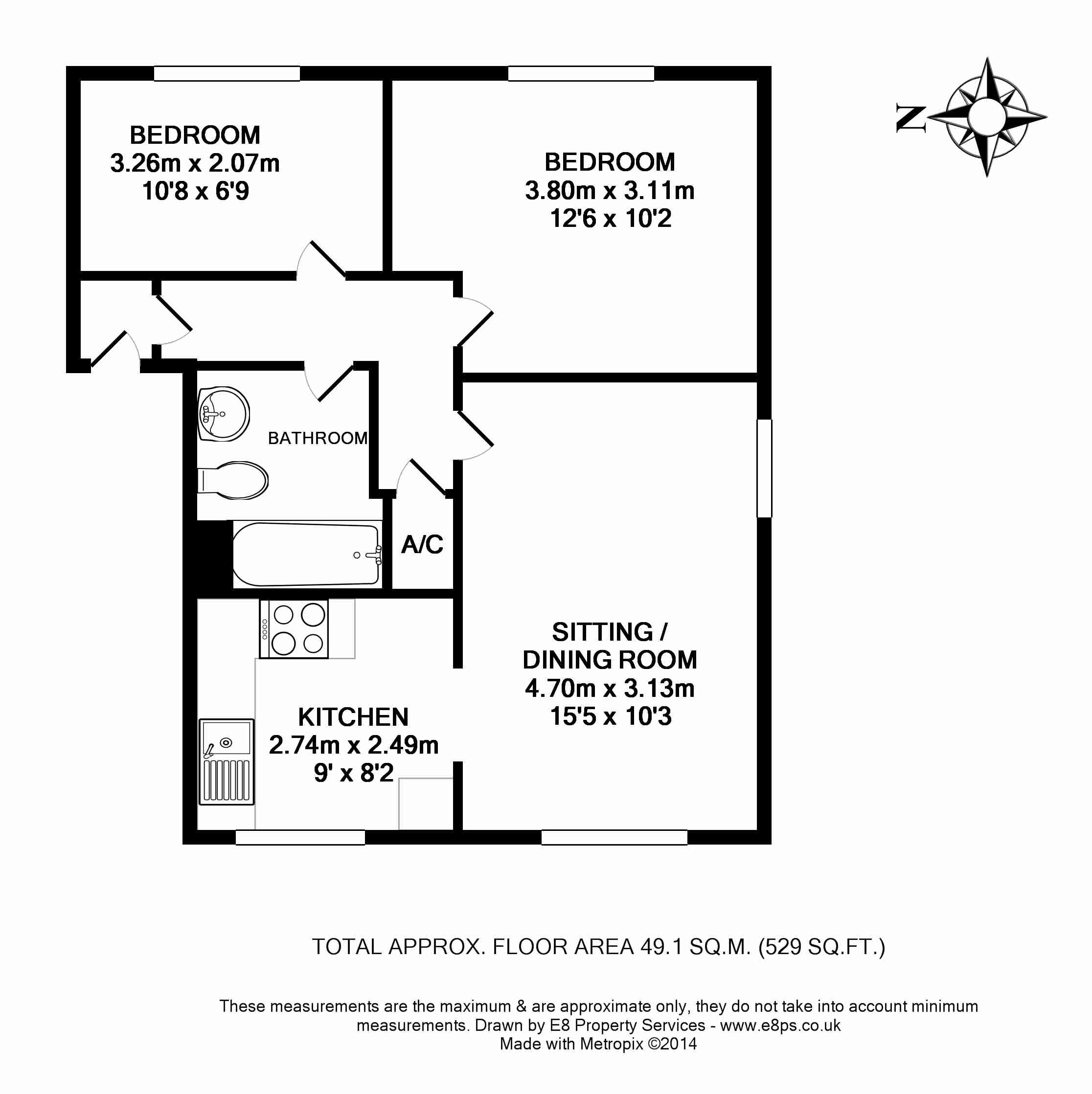 2 Bedrooms Flat to rent in Charminster Close, Swindon, Wiltshire SN3