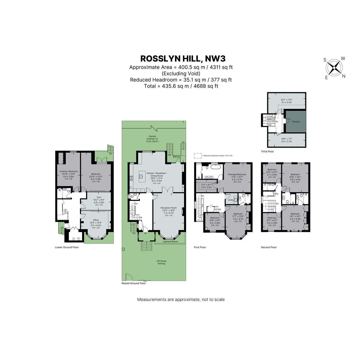 19, Rosslyn Hill, London floorplan