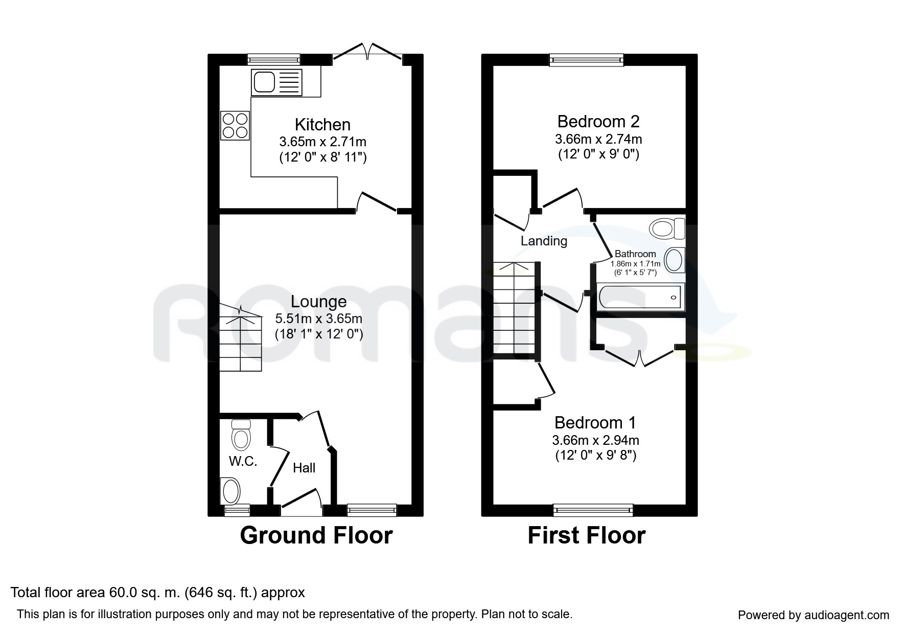 2 Bedrooms Terraced house to rent in Wintney Street, Fleet GU51