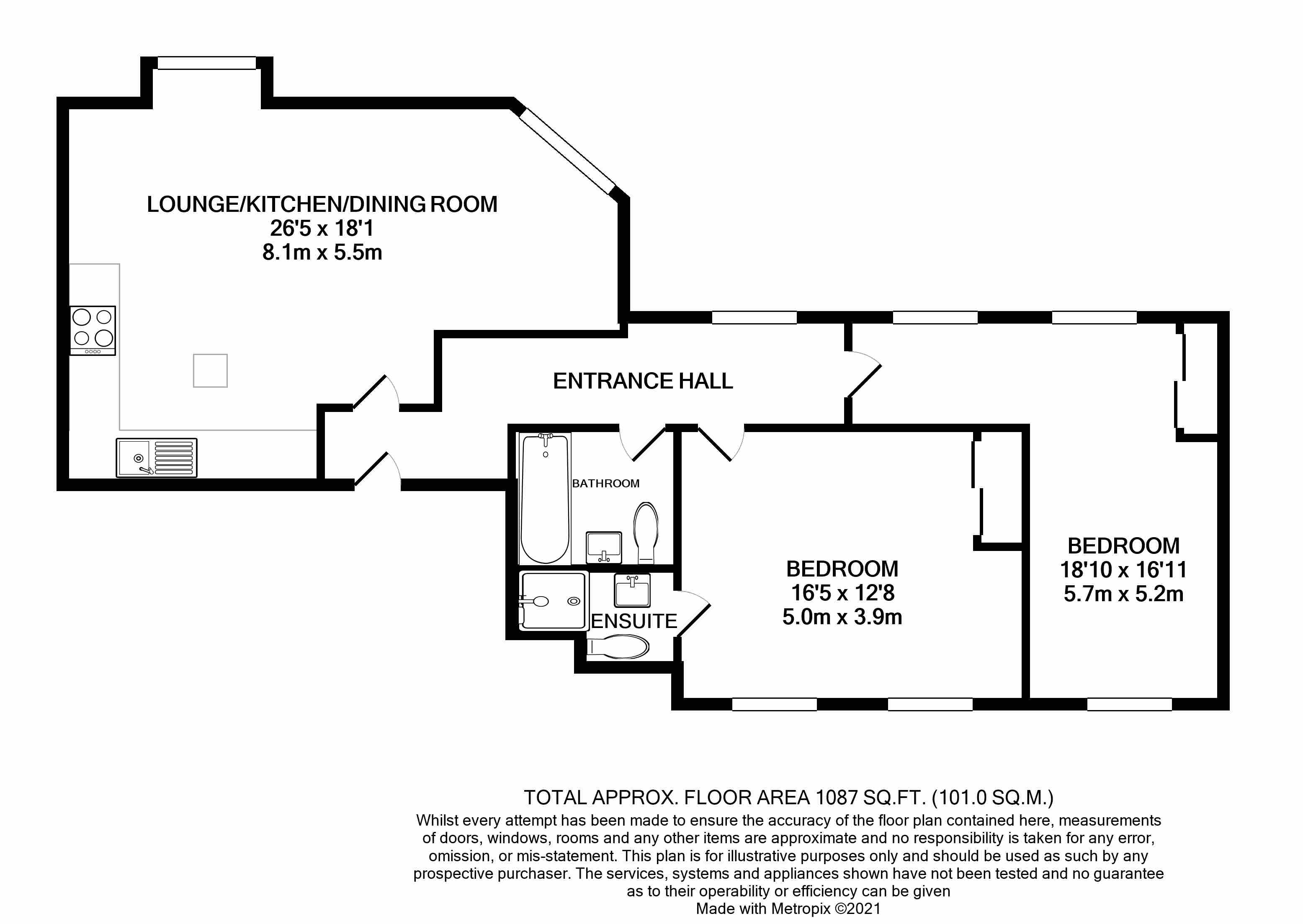 Whyteleafe Hill, Whyteleafe, Surrey CR3, 2 bedroom flat for sale