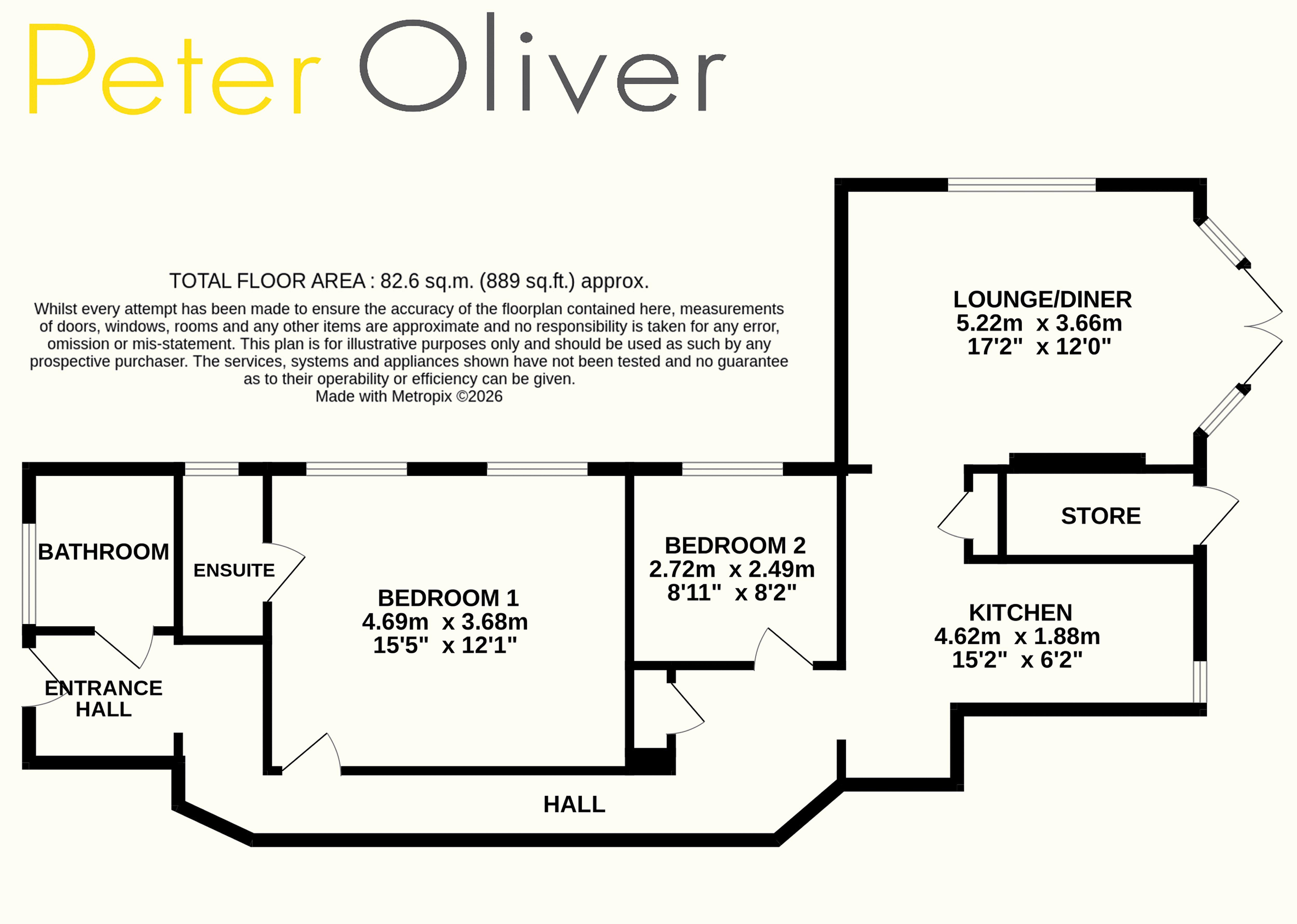 Flat 3 The Red House, Warrs Hill Road, Lewes floorplan