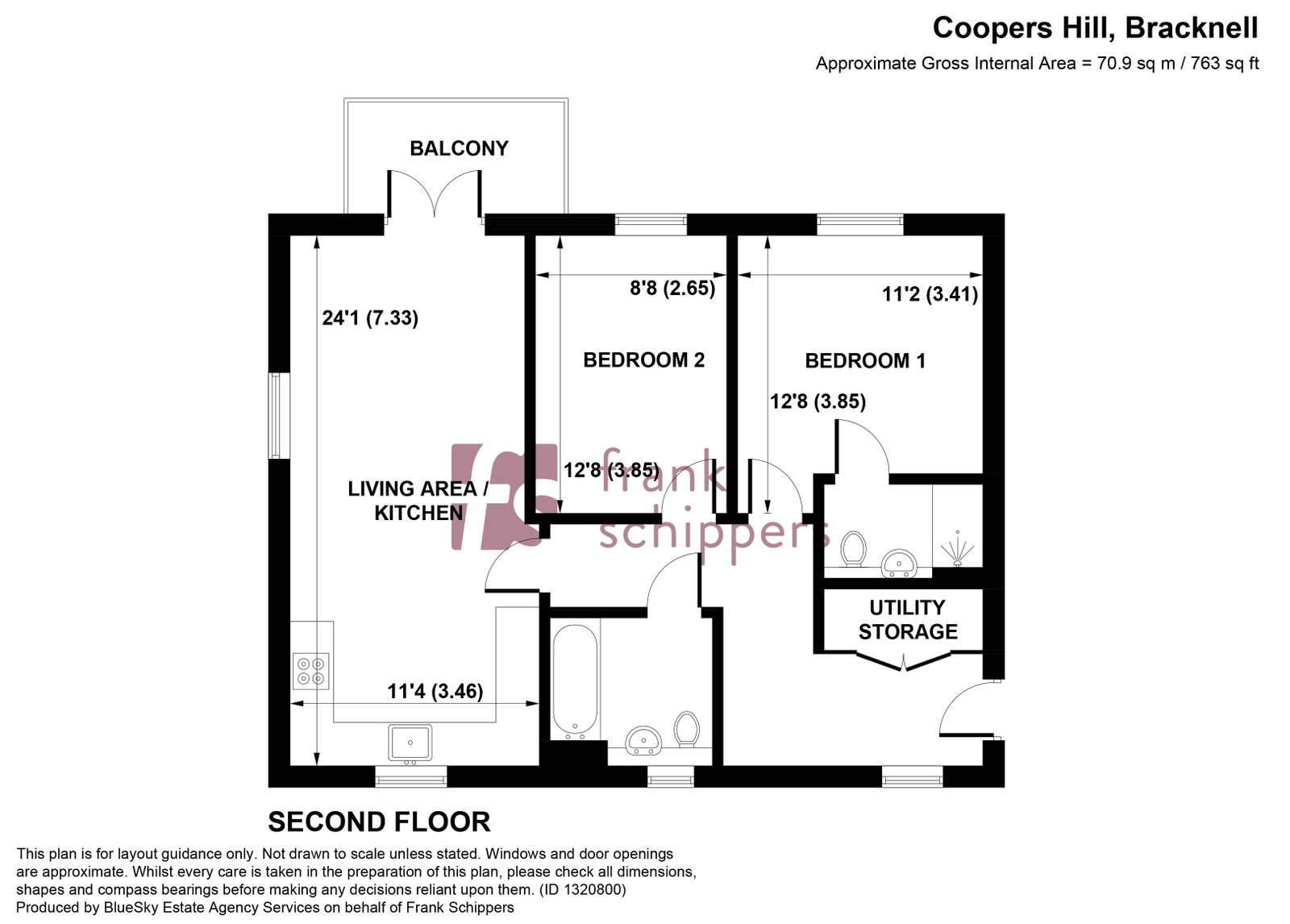 Flat 31, Coopers Hill, Bracknell floorplan