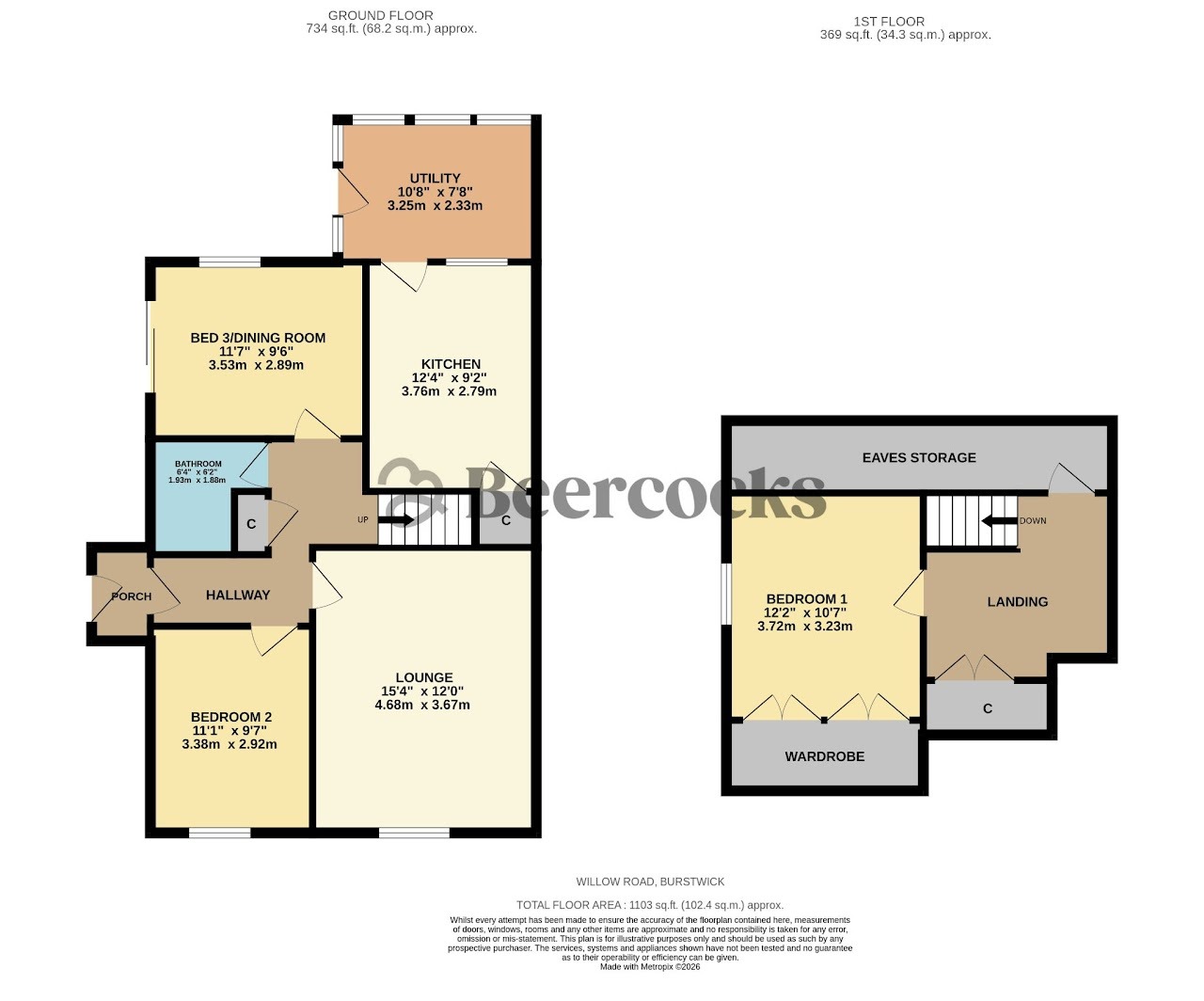 2, Willow Road, Hull floorplan