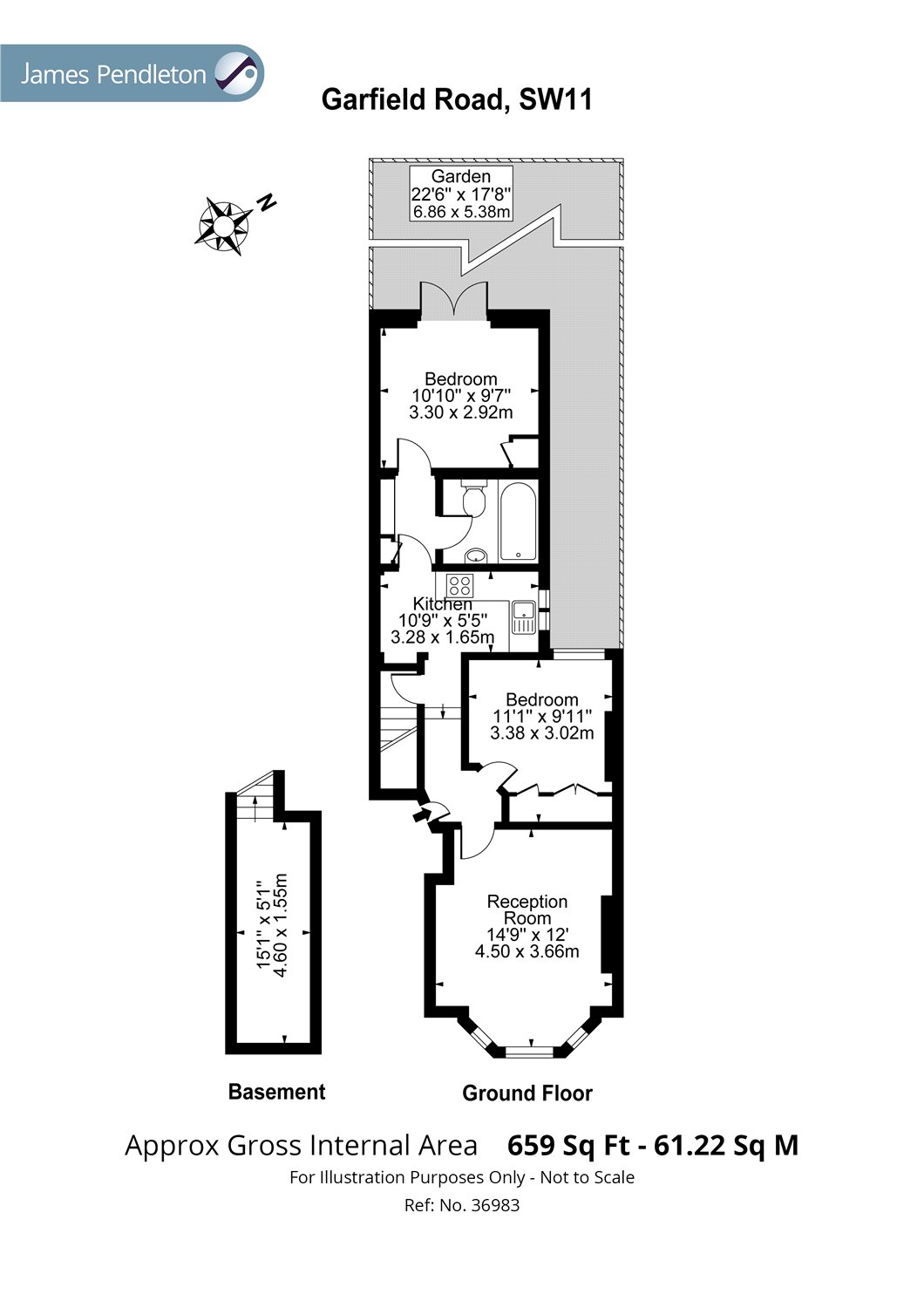 2 Bedrooms Flat for sale in Garfield Road, Battersea, London SW11