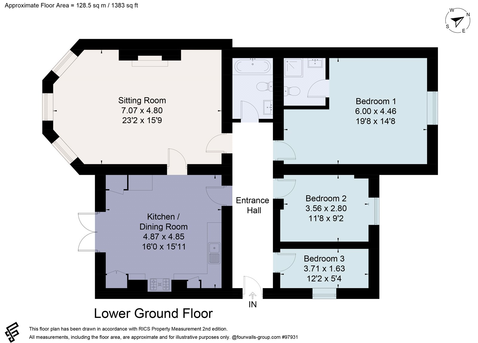 Basement Flat, 4, Codrington Place, Somerset floorplan