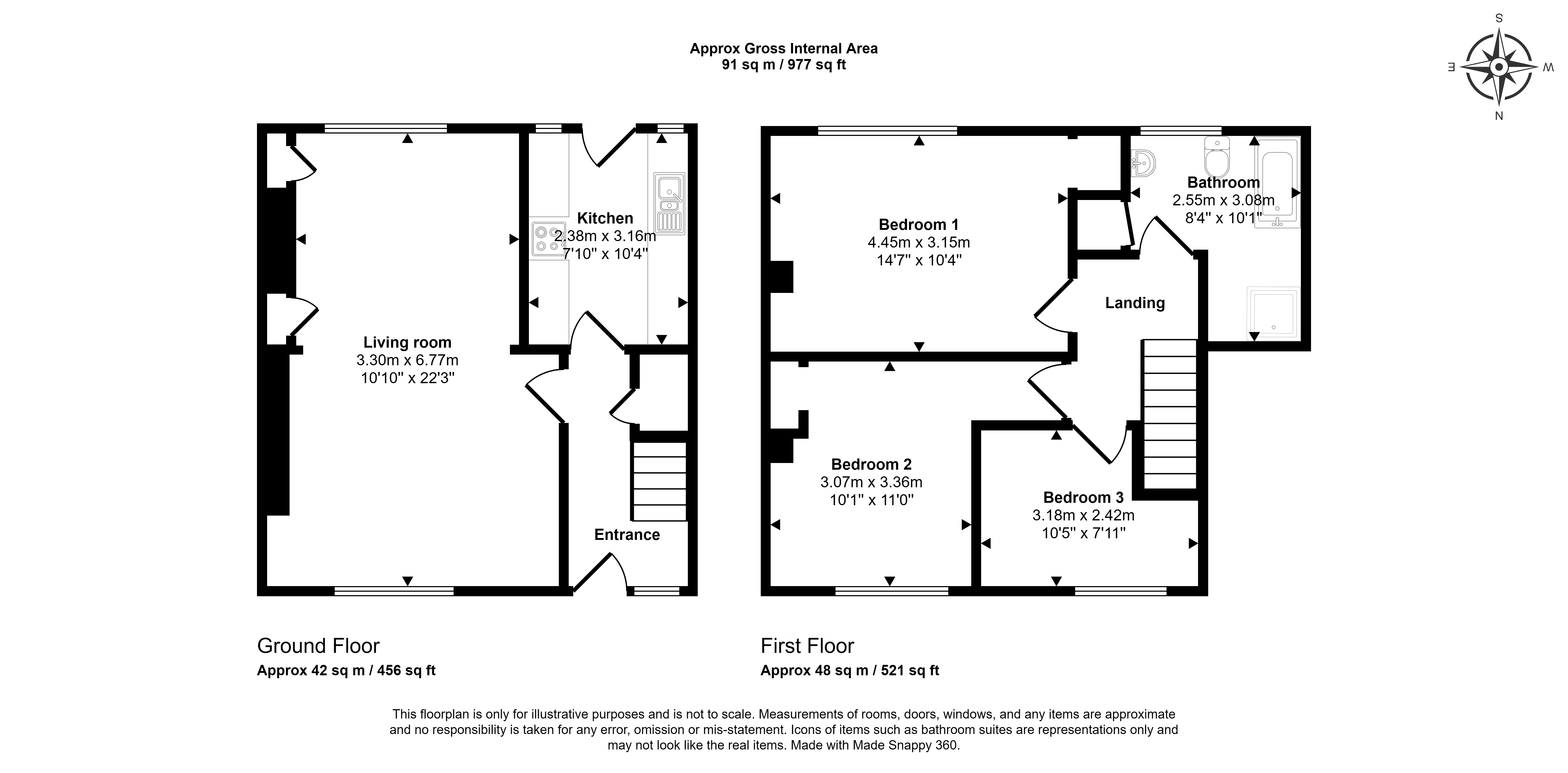 93, Hall Lane Estate, Crook floorplan