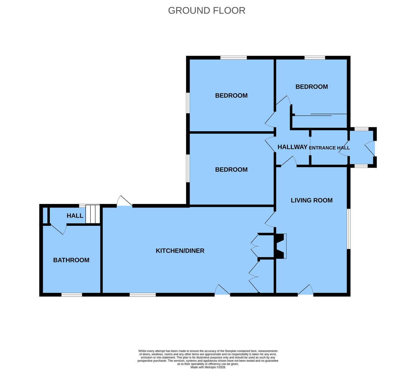 Woodside, Canadia Road, BATTLE floorplan